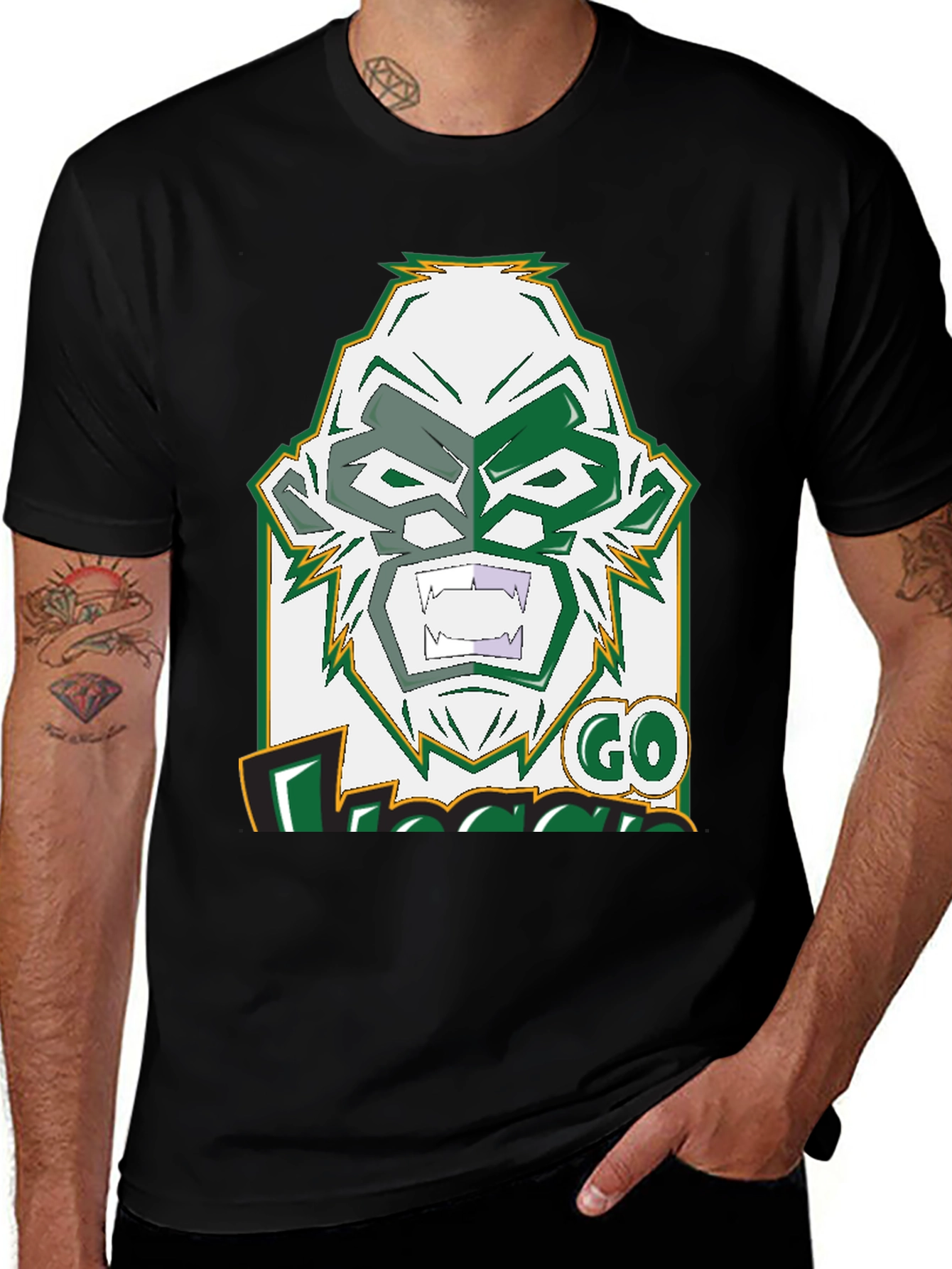 Variant 23 of Go Vandals T-Shirt: Fierce Gorilla Graphic Tee