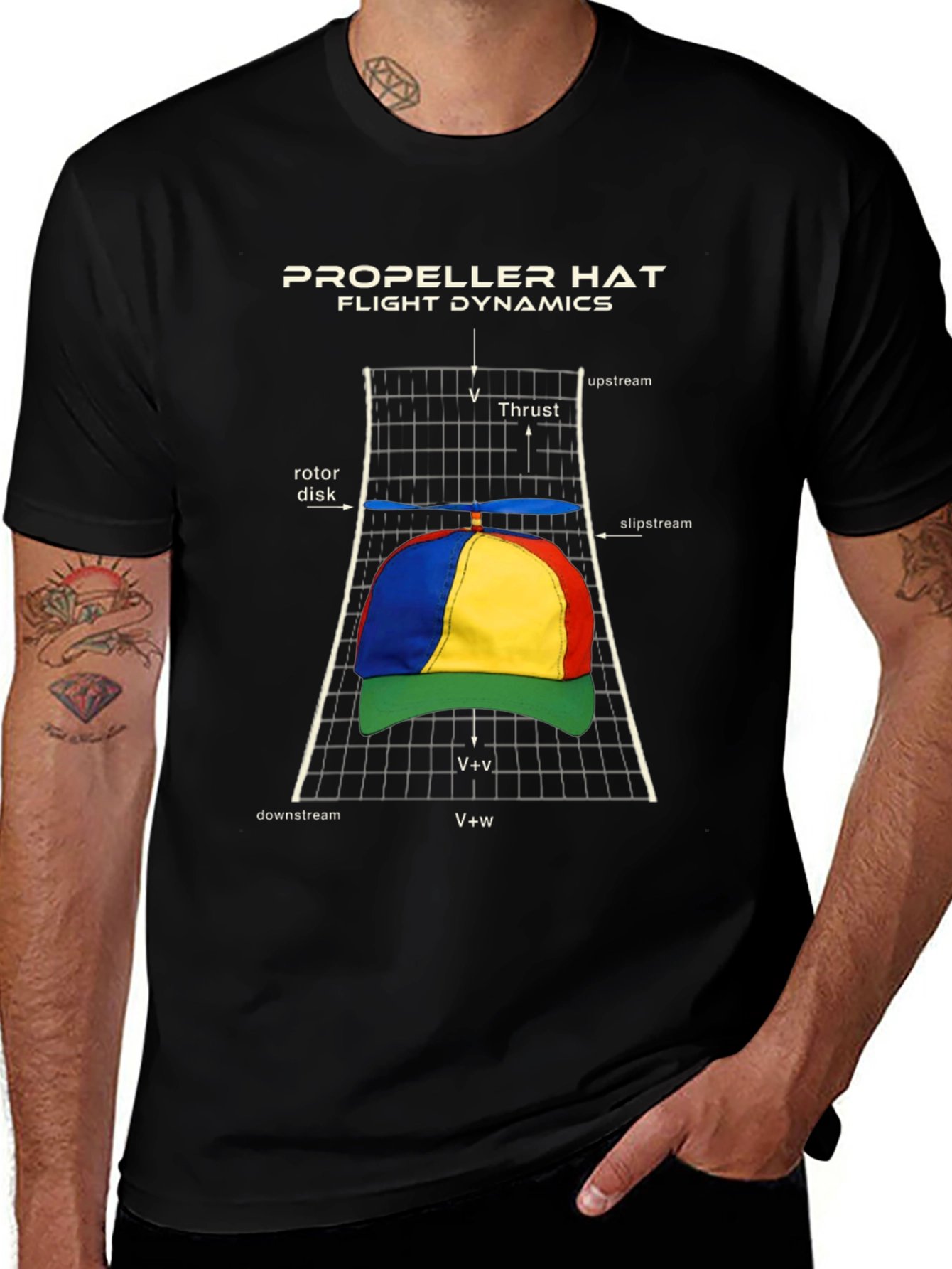 Variant 21 of Propeller Hat Flight Dynamics Graphic T-Shirt