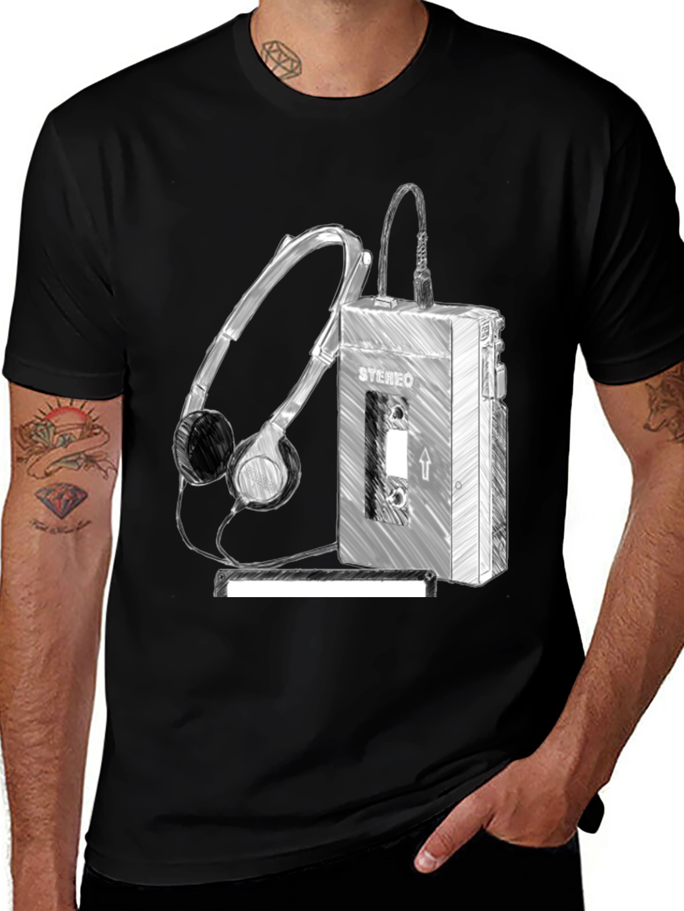 Variant 9 of Retro Walkman Tee - Vintage Cassette Player T-Shirt