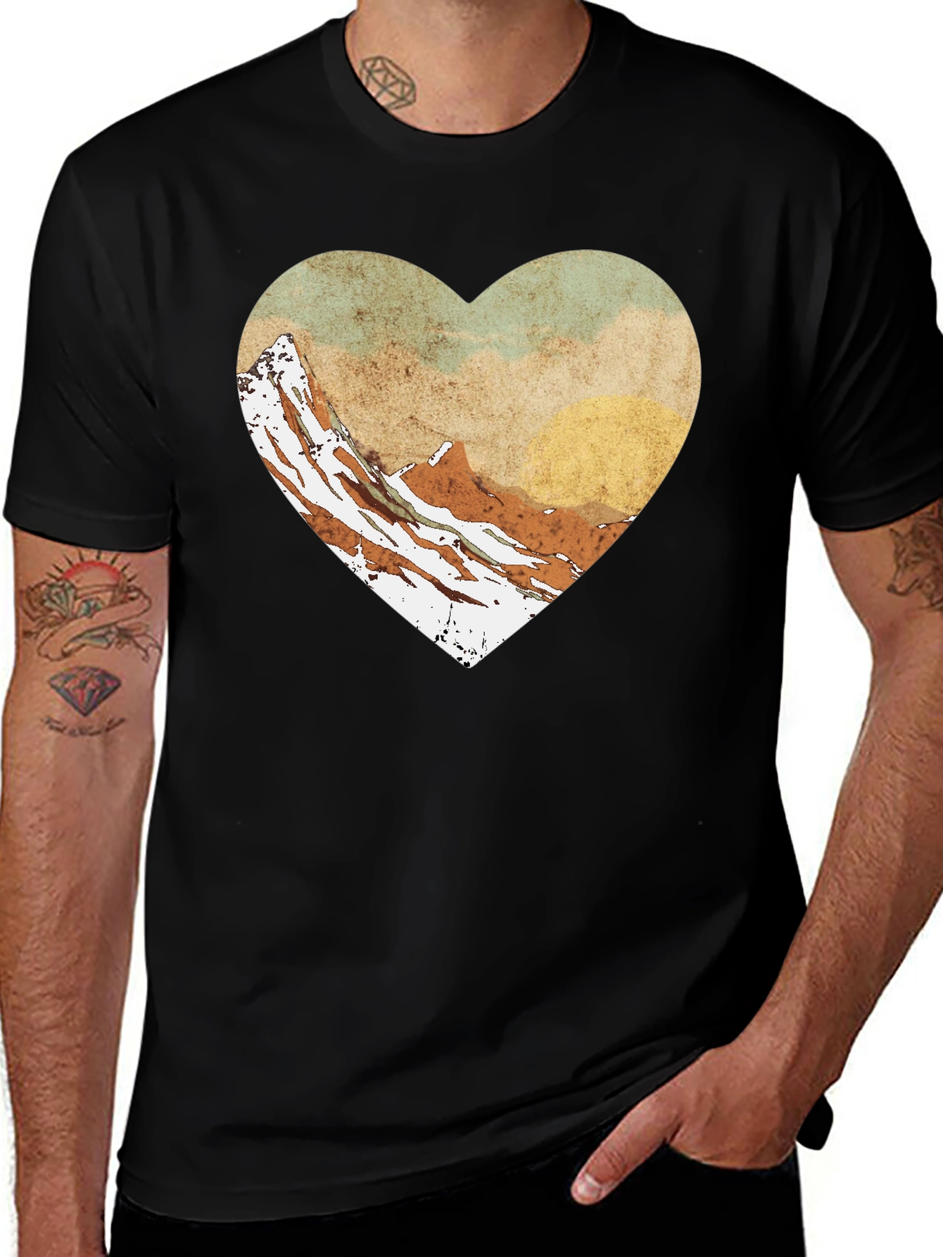 Variant 24 of Mountain Heart Graphic Tee - Vintage Style