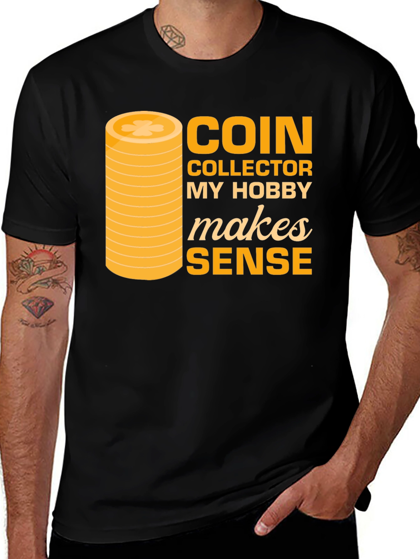 Coin Collector Hobby T-Shirt - Makes Sense Funny Tee