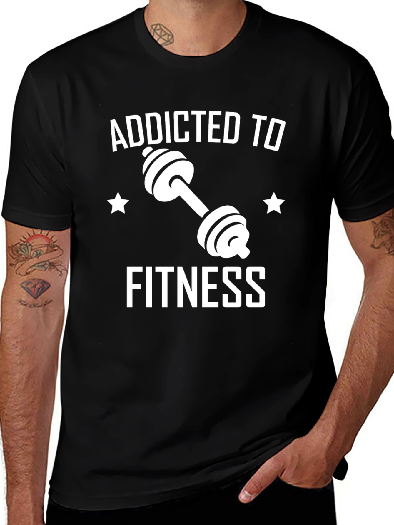 Variant 13 of Addicted to Fitness Graphic T-Shirt