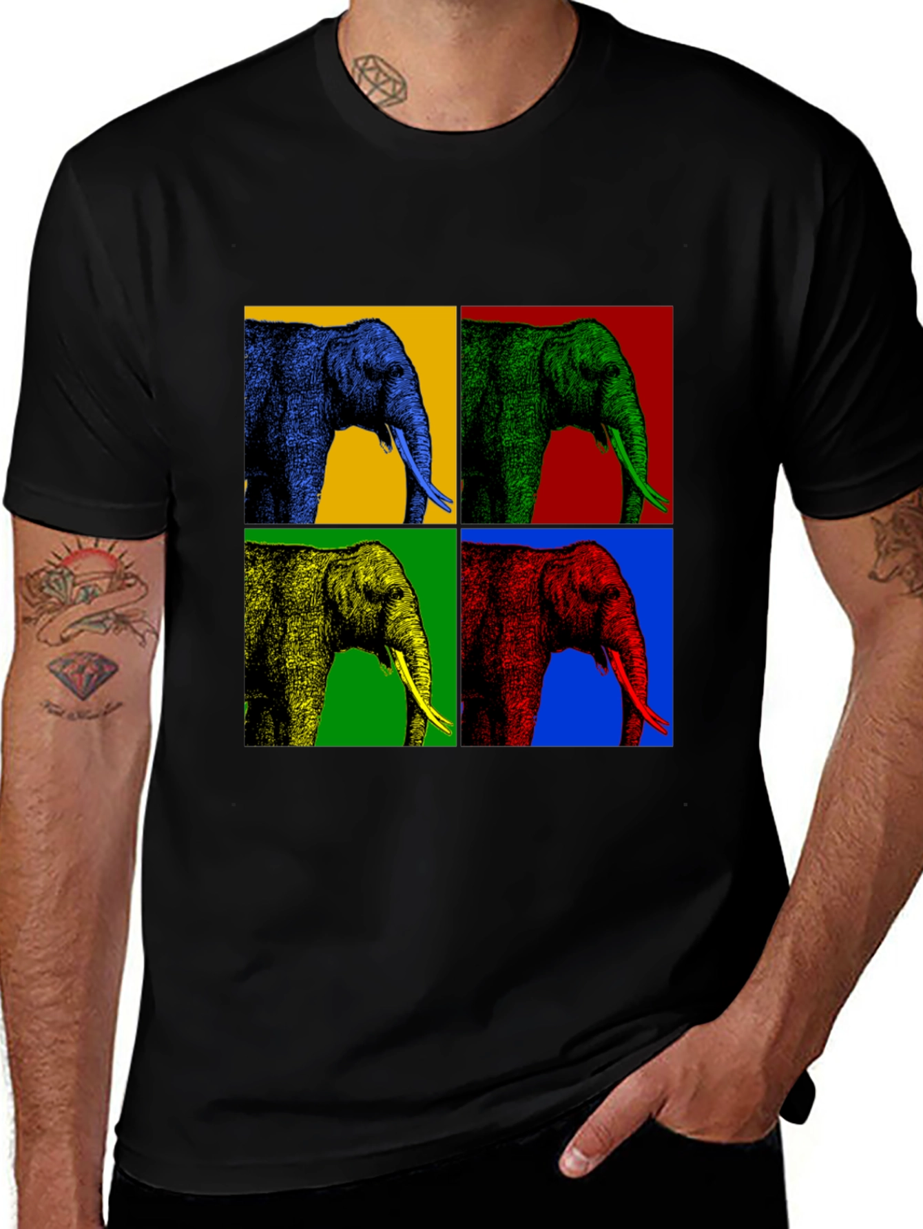 Variant 28 of Pop Art Elephant T-Shirt