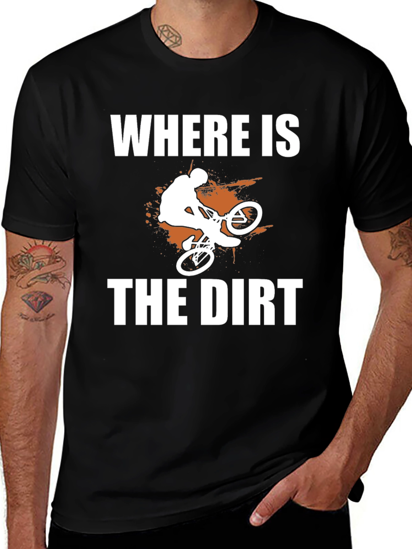 Variant 14 of Where is the Dirt? Mountain Bike Graphic Tee