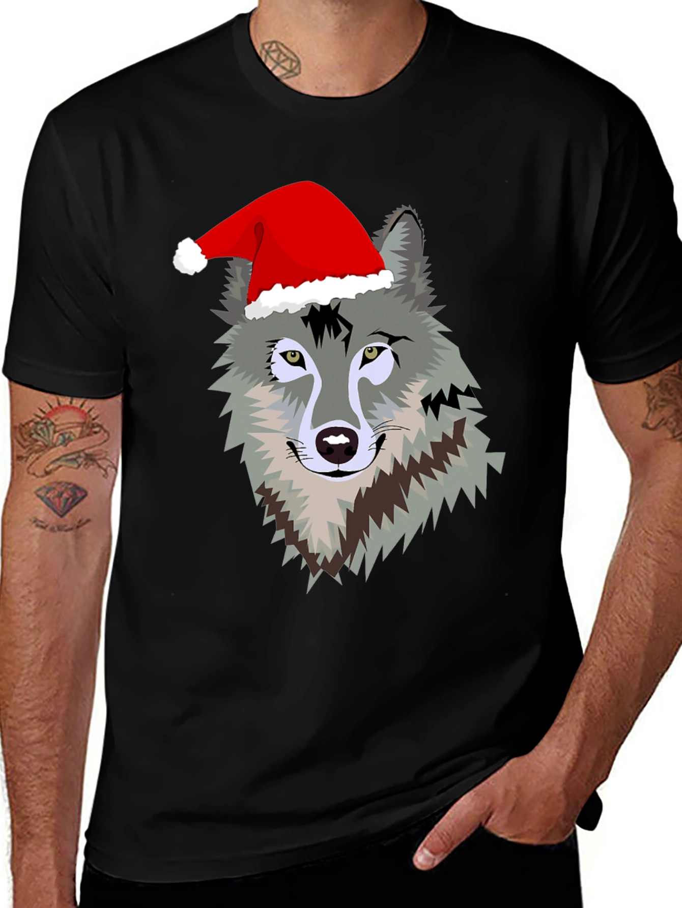 Variant 14 of Wolf Christmas T-Shirt - Holiday Style
