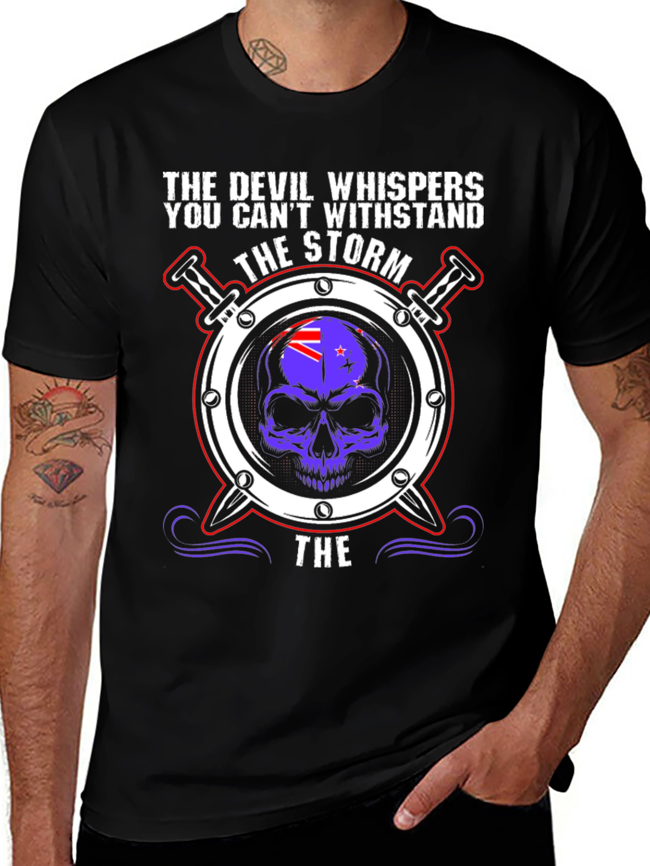 Variant 27 of The Devil Whispers T-Shirt: Storm Design
