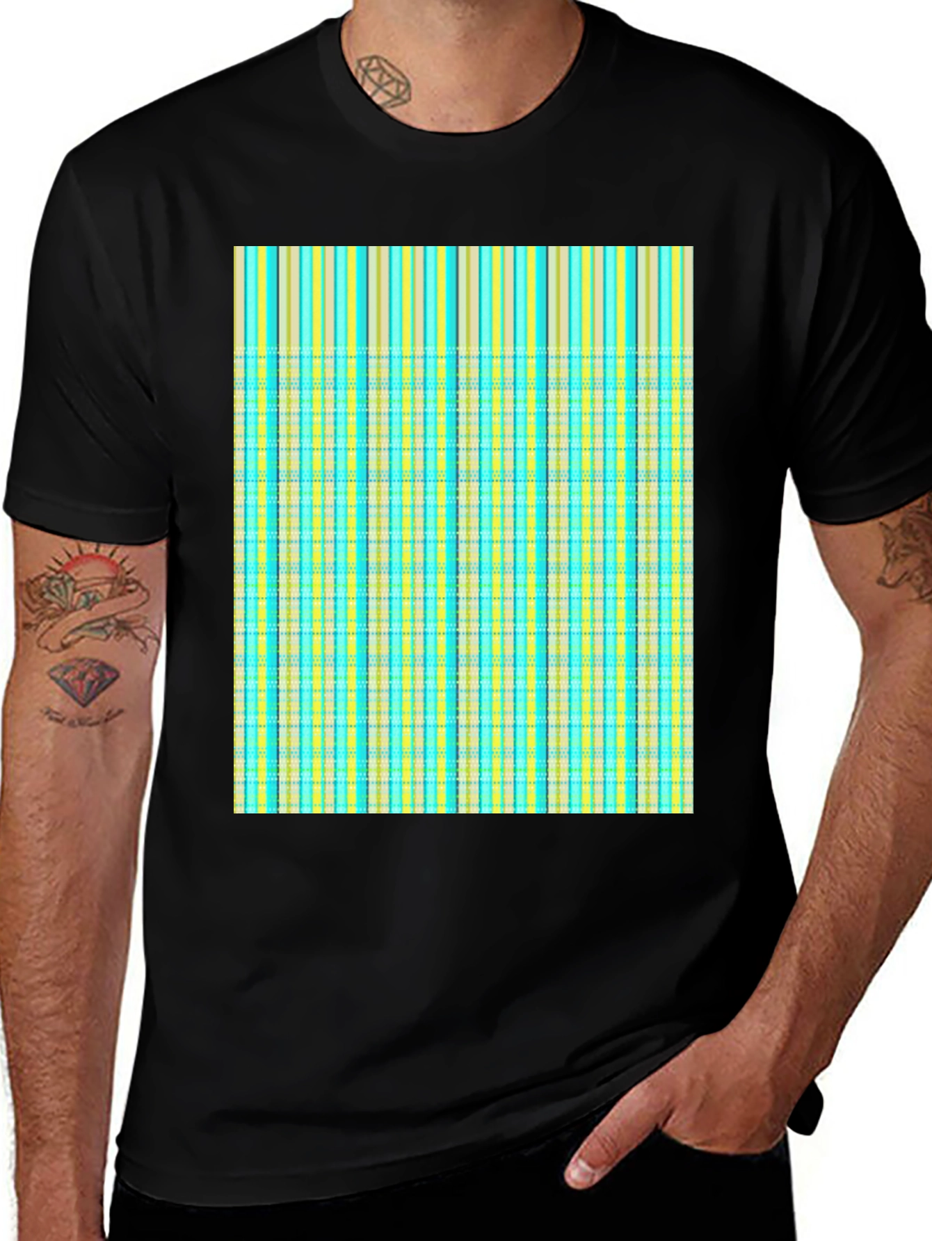 Variant 23 of Striped Plaid Tee Shirt