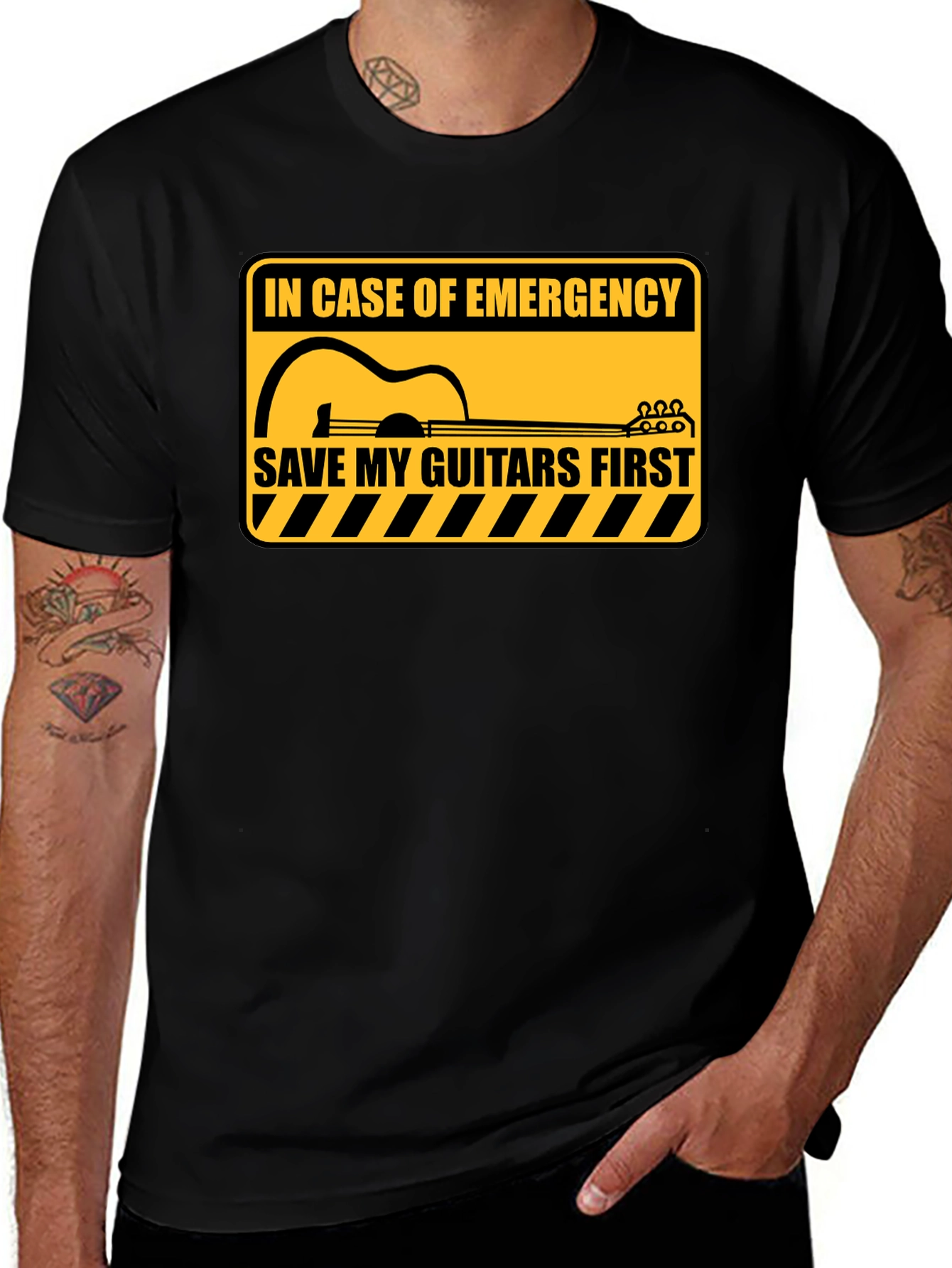 Variant 17 of Save My Guitars T-Shirt - Musician Emergency Tee