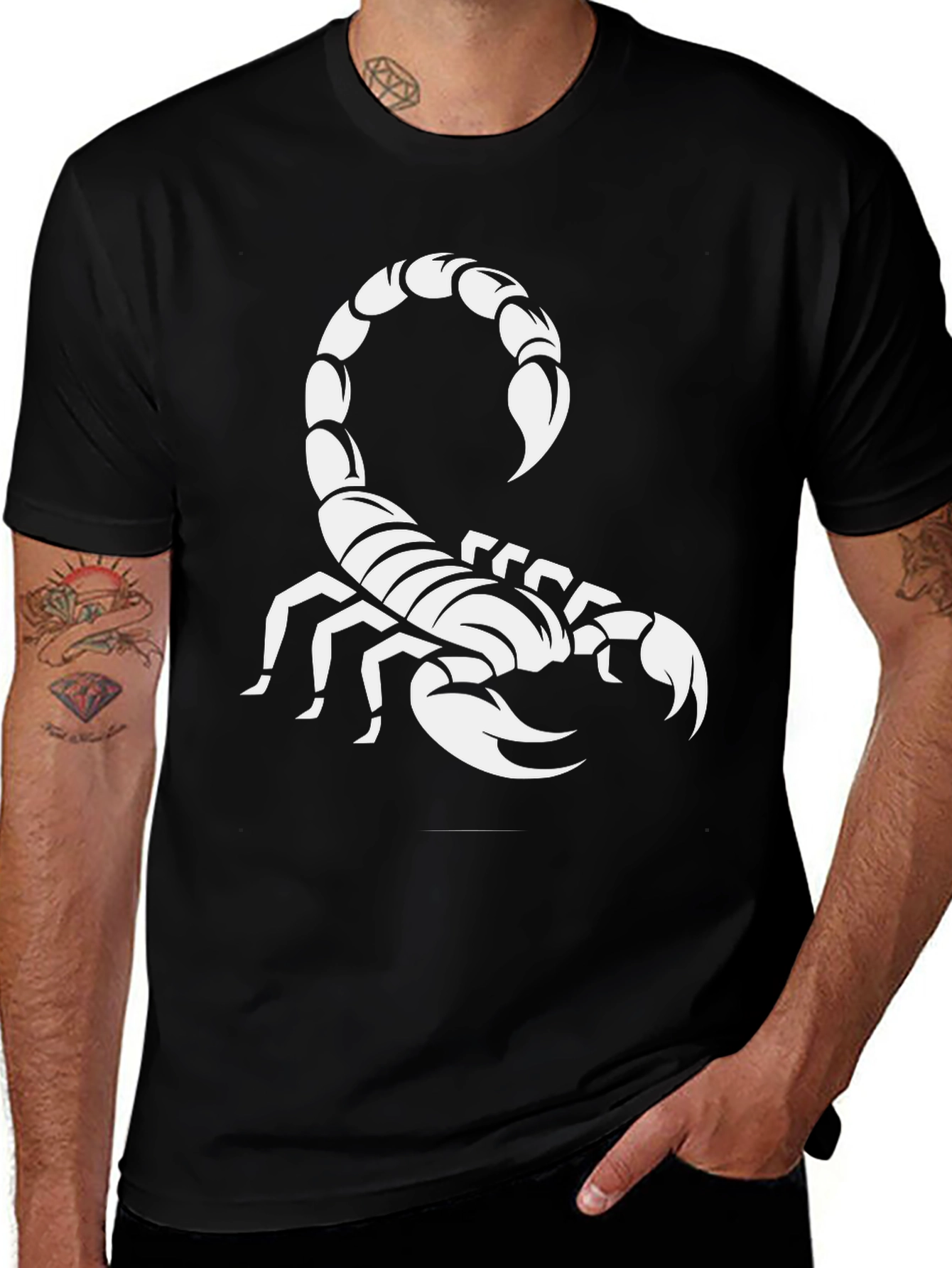 Variant 4 of Scorpion Graphic T-Shirt - Bold Black Tee