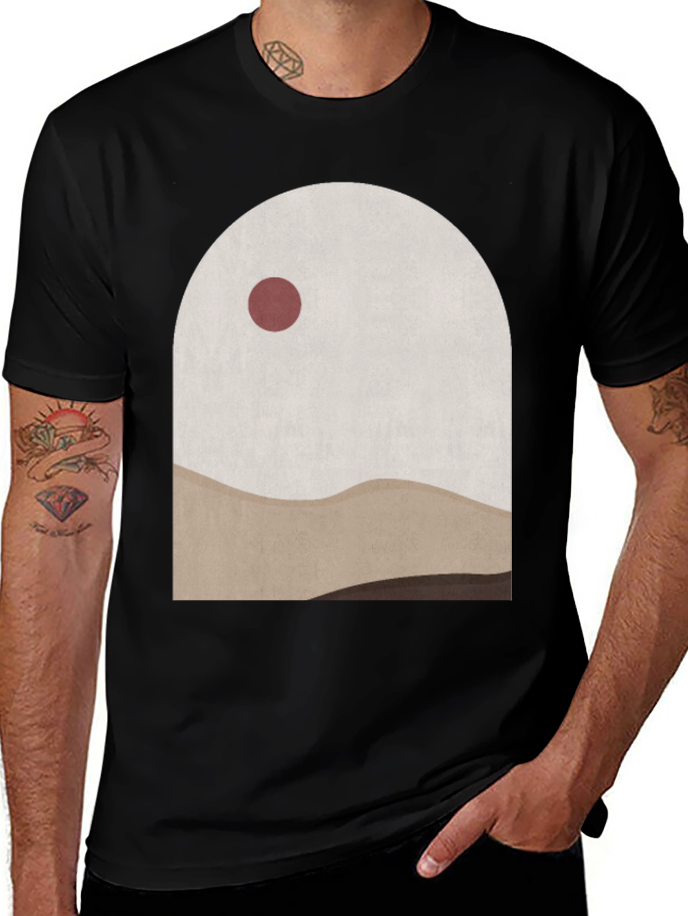 Minimalist Landscape Graphic Tee - Archway Design