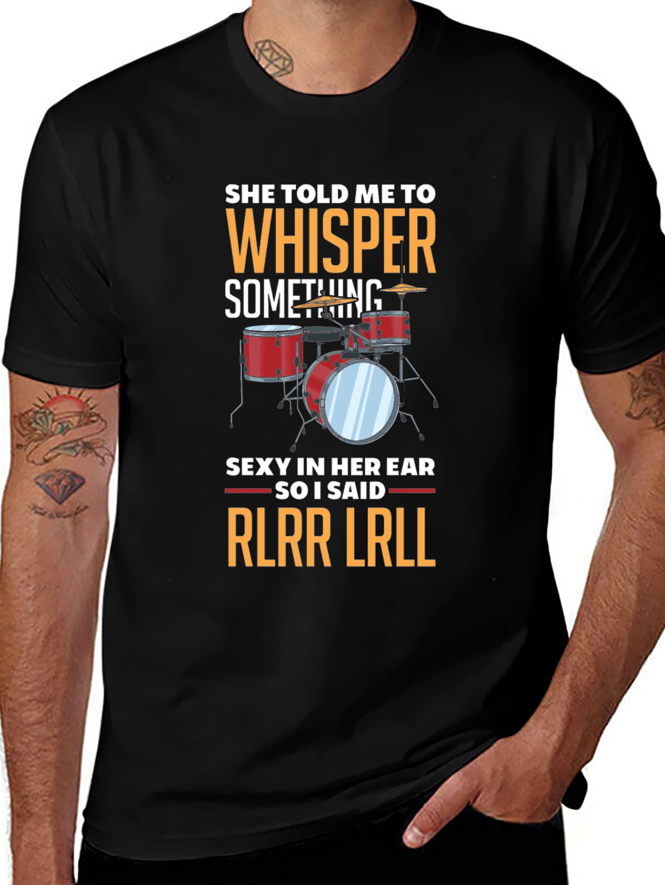 Variant 16 of Drummer RLRR LRLL T-Shirt - Music Gift