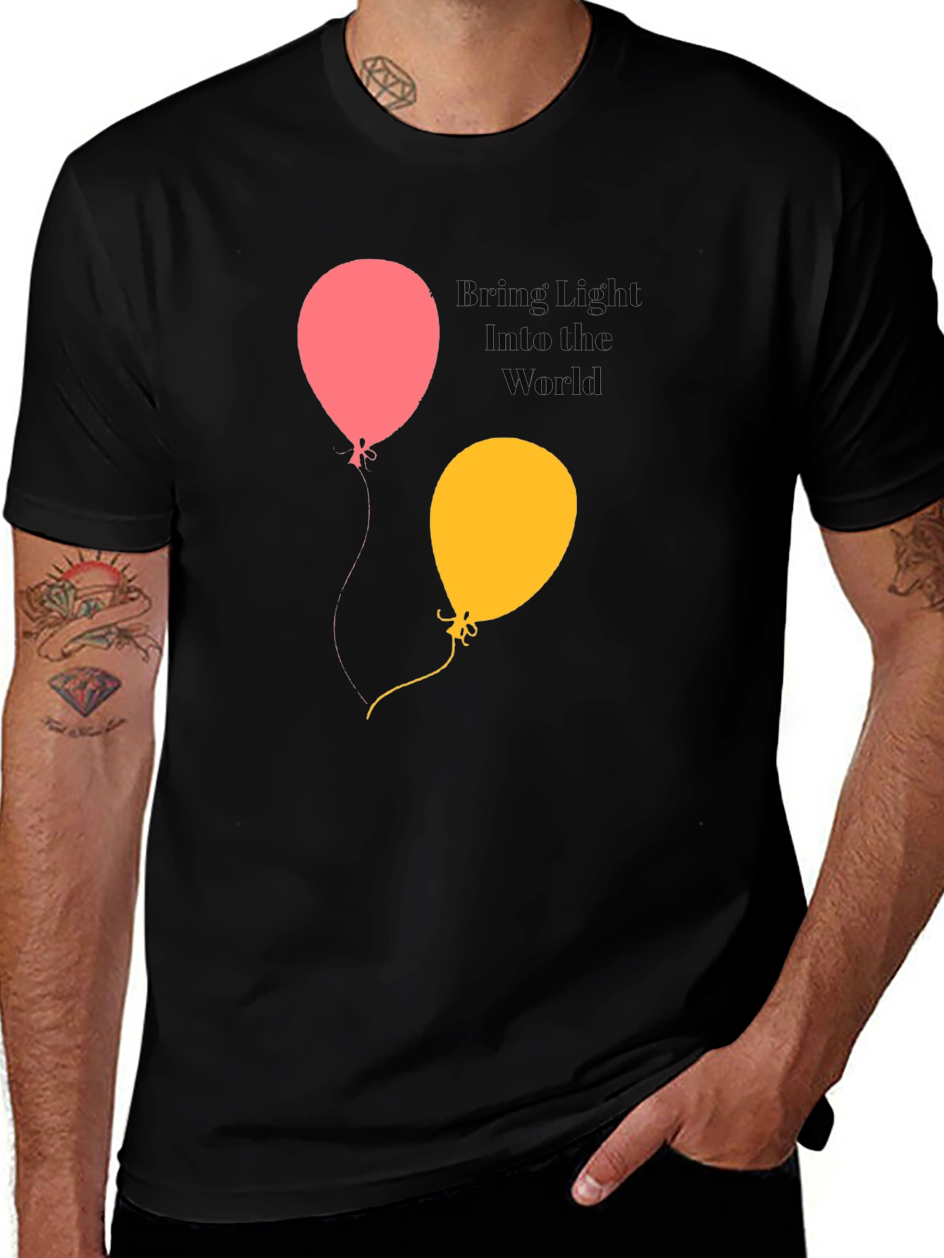 Variant 14 of Bring Light Into the World Balloon Graphic Tee
