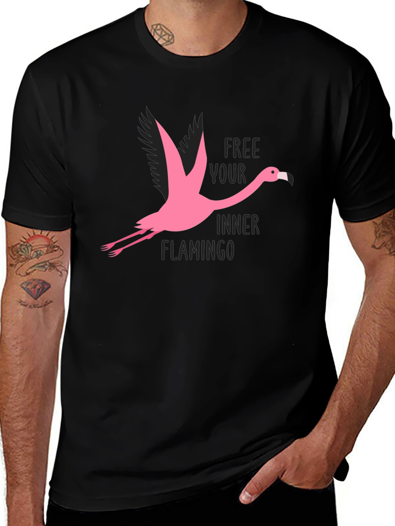 Variant 5 of Free Your Inner Flamingo Graphic T-Shirt