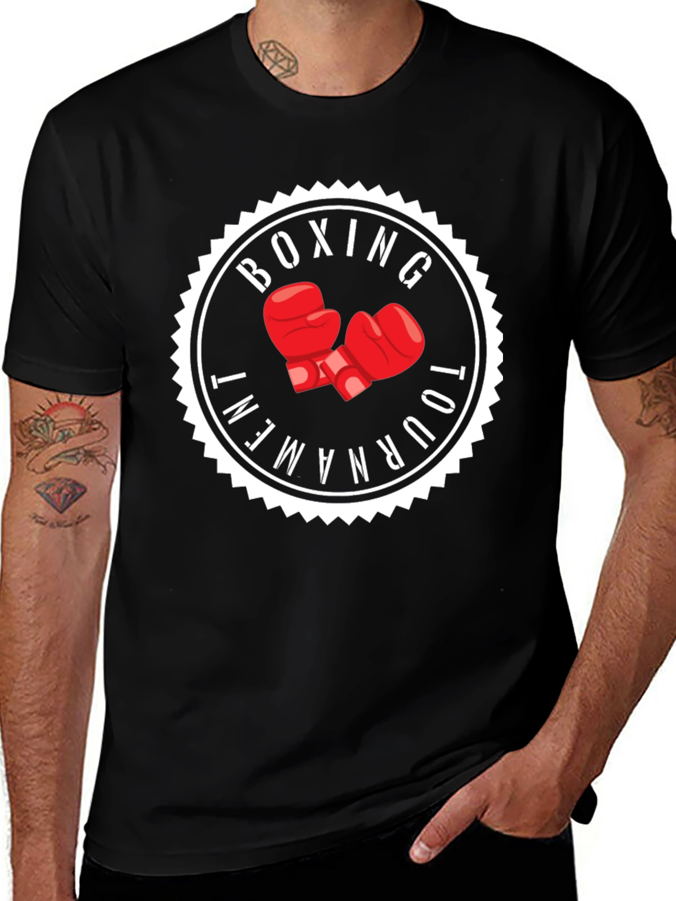 Boxing Tournament Graphic Tee - Black