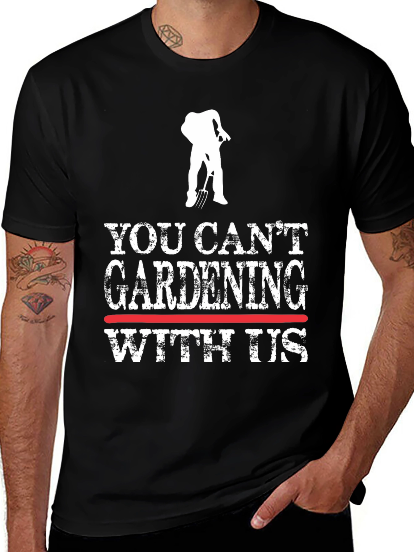 Variant 3 of Funny Gardening T-Shirt - "You Can't Gardening With Us"