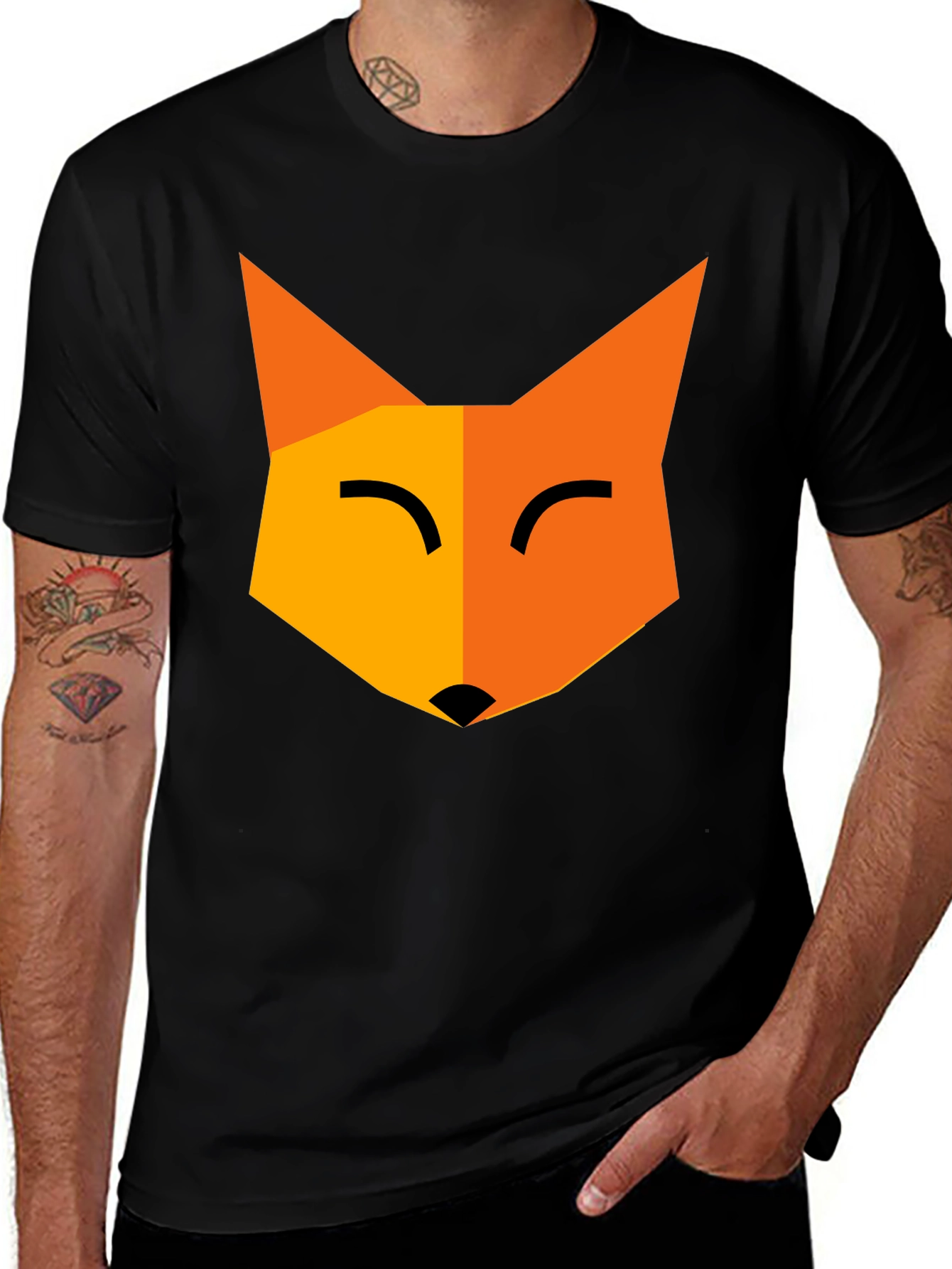 Variant 10 of Geometric Fox Graphic T-Shirt