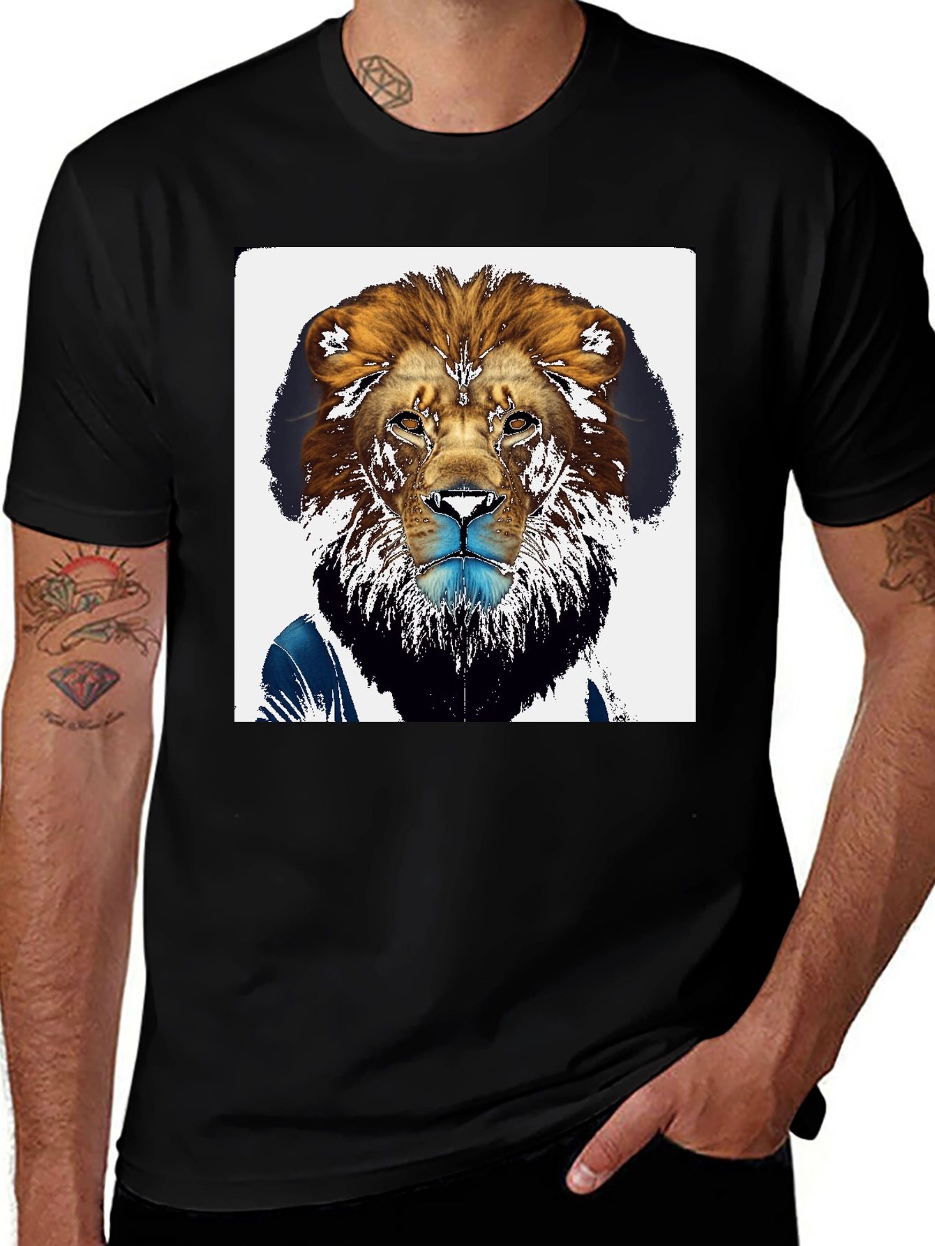 Variant 11 of Lion Graphic T-Shirt - Modern Animal Print Tee