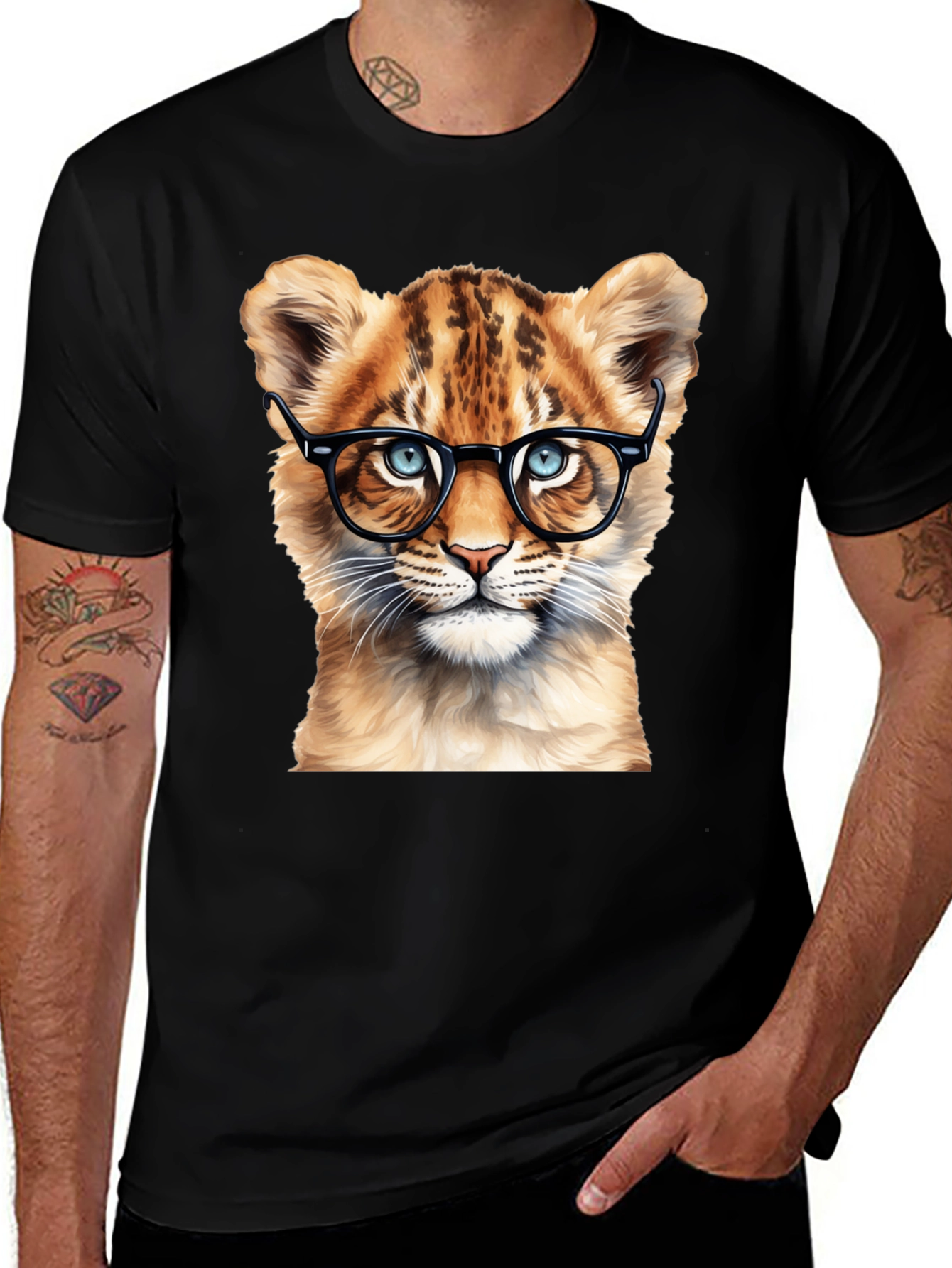 Cool Cat Tee - Lion Cub with Glasses!