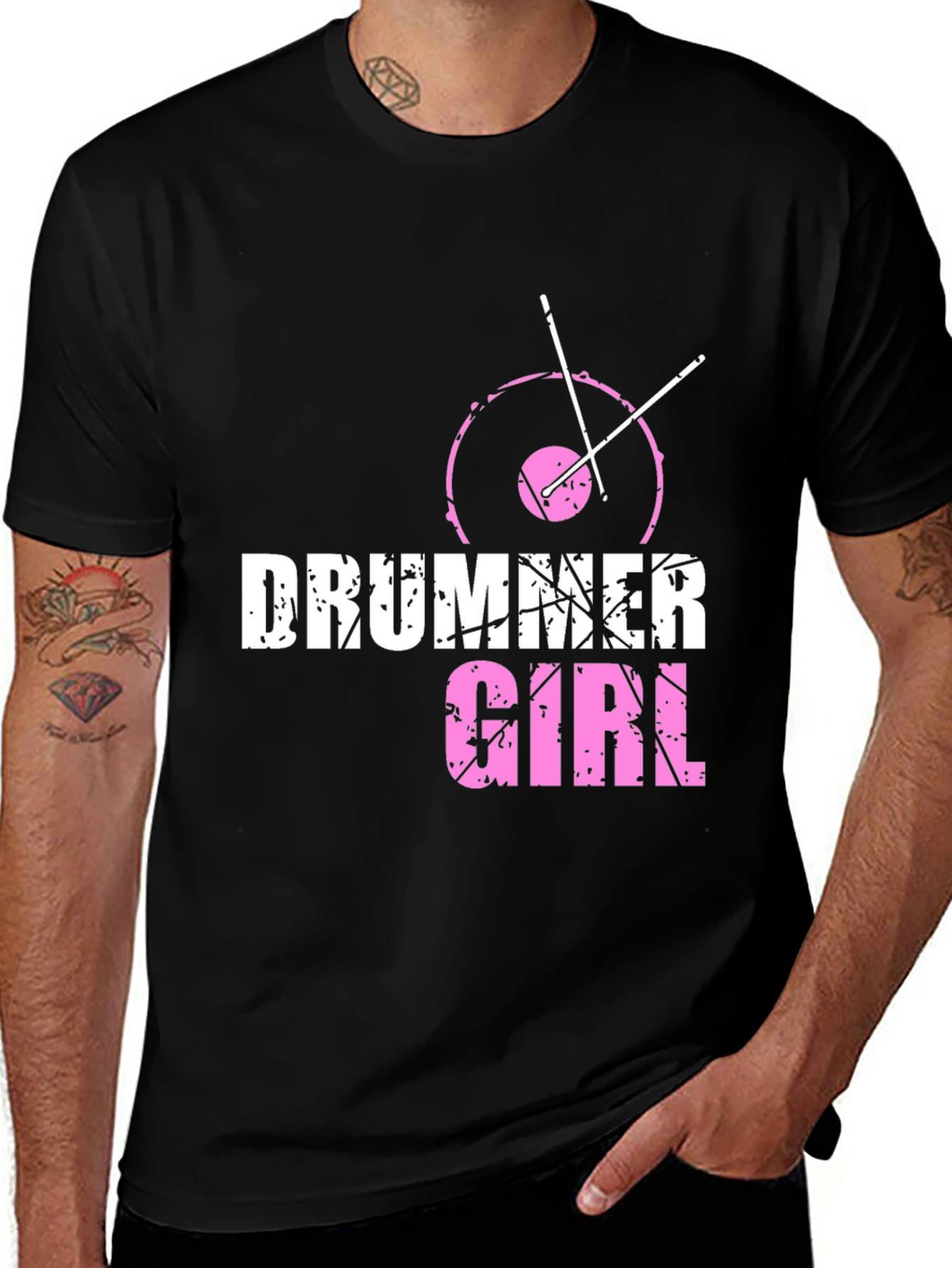 Drummer Girl Tee - Music Lover T-Shirt
