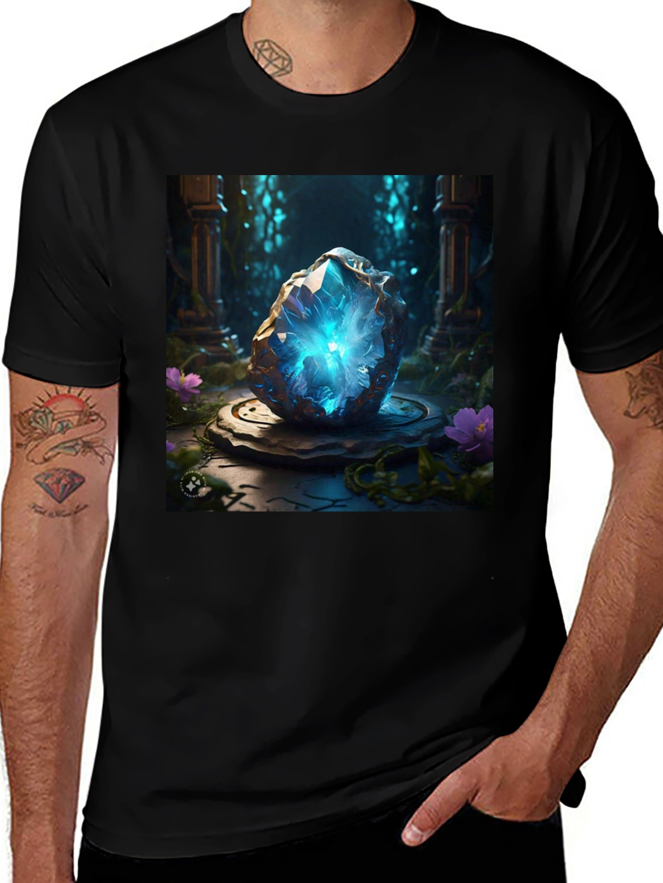 Variant 16 of Mystic Crystal Black T-Shirt