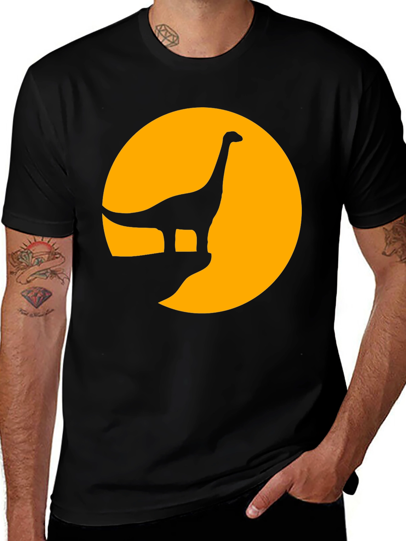 Variant 16 of Dinosaur Silhouette Graphic Print Tee