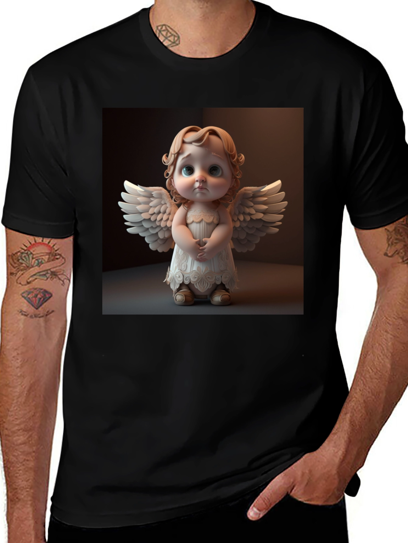Variant 13 of Angel Graphic T-Shirt - Unique Design, Soft Cotton