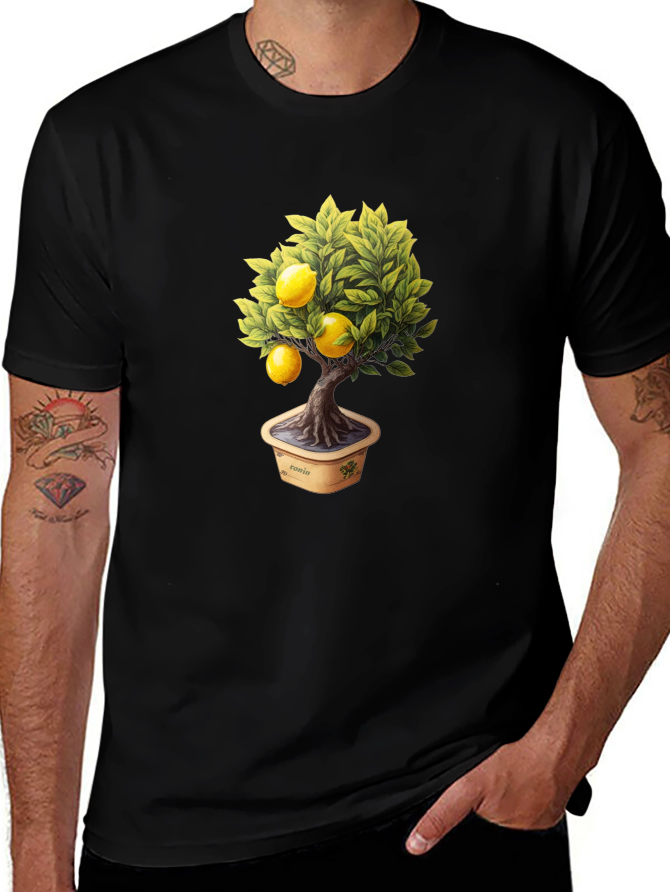 Lemon Tree Graphic T-Shirt - Botanical Print Tee