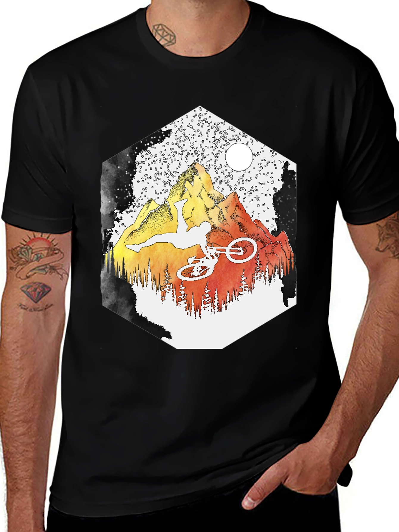Variant 15 of Mountain Biking T-Shirt - Adventure Design