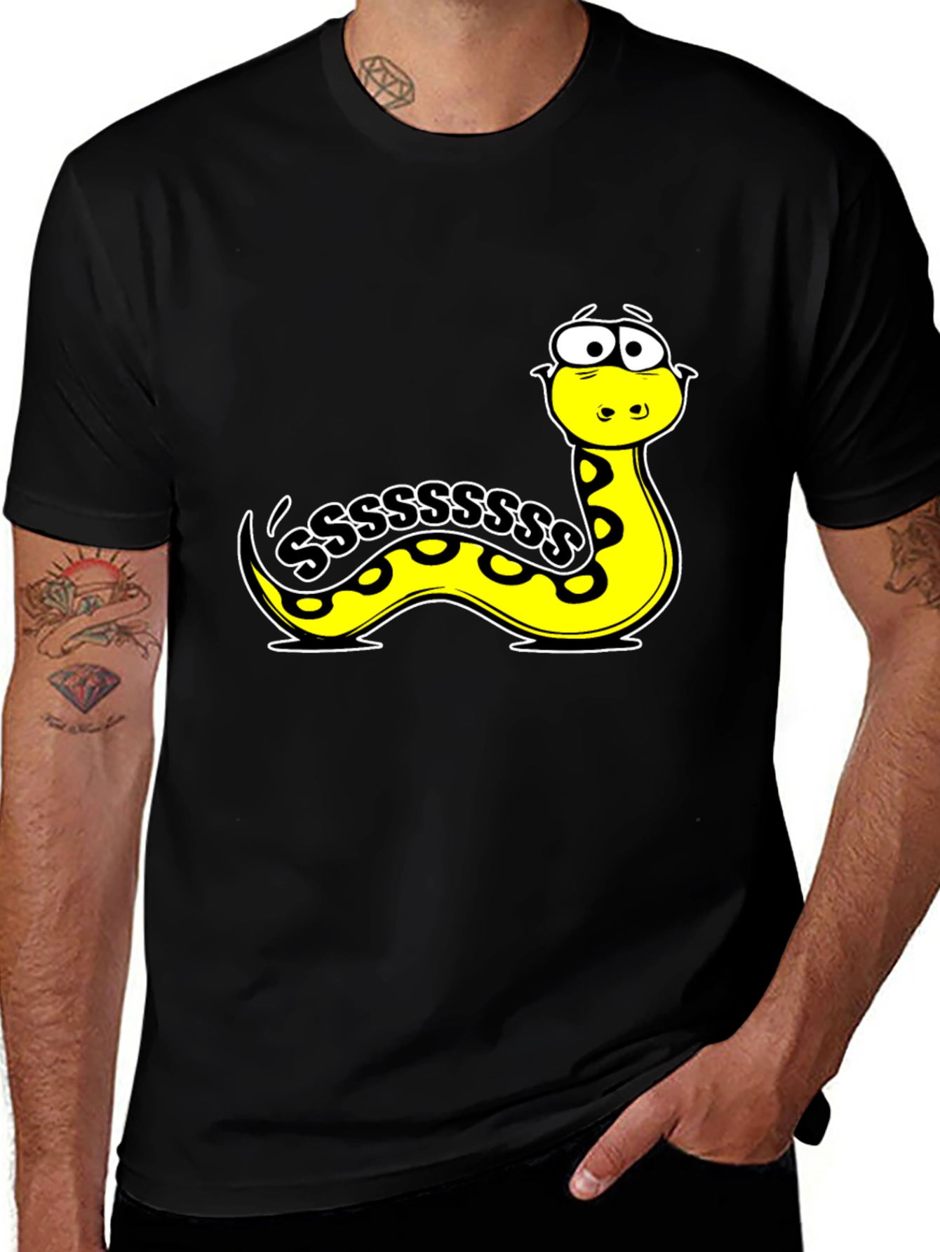 Variant 20 of Cartoon Snake S T-Shirt - Fun Graphic Tee