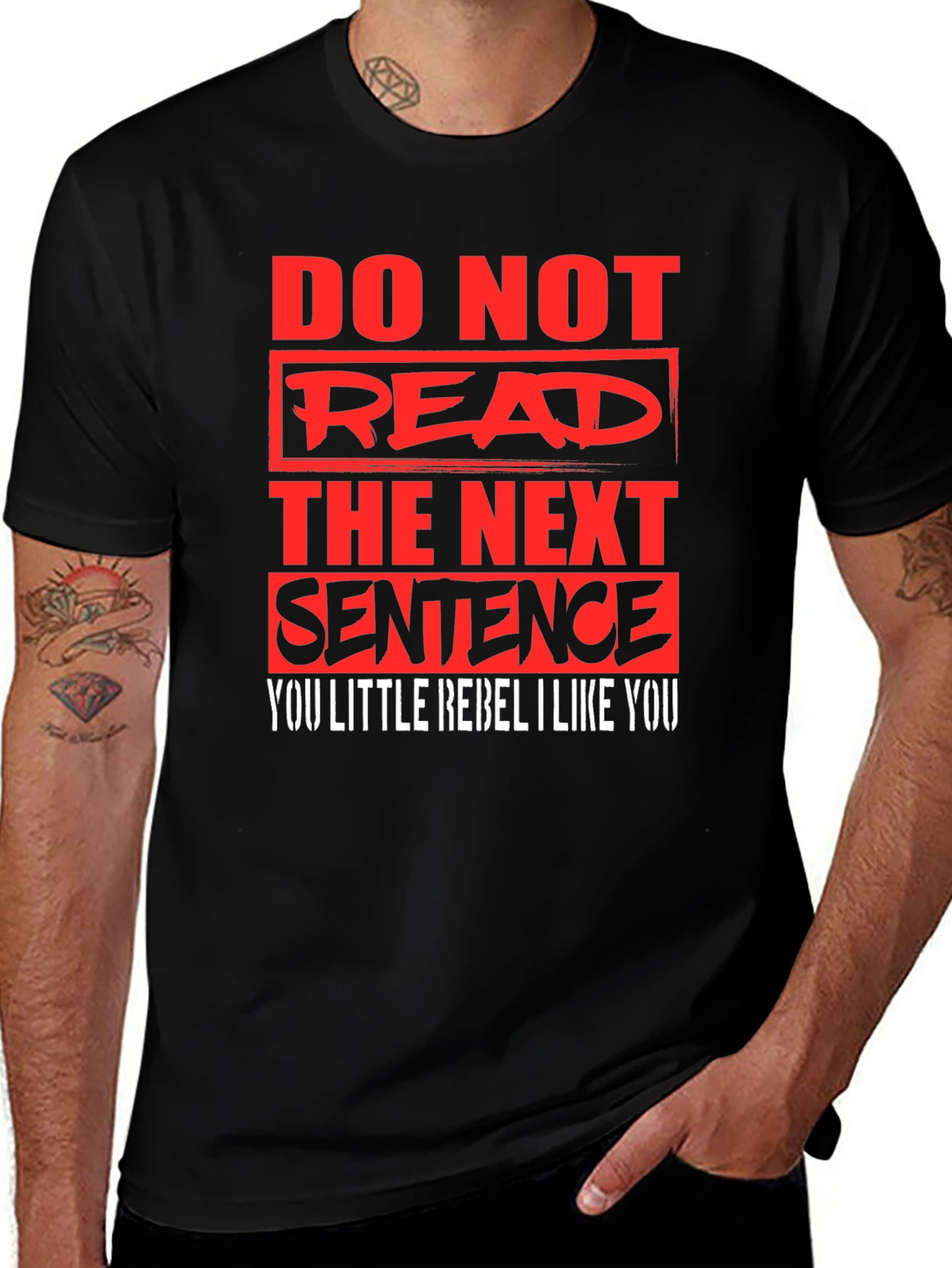 Variant 26 of Funny T-Shirt: Do Not Read the Next Sentence