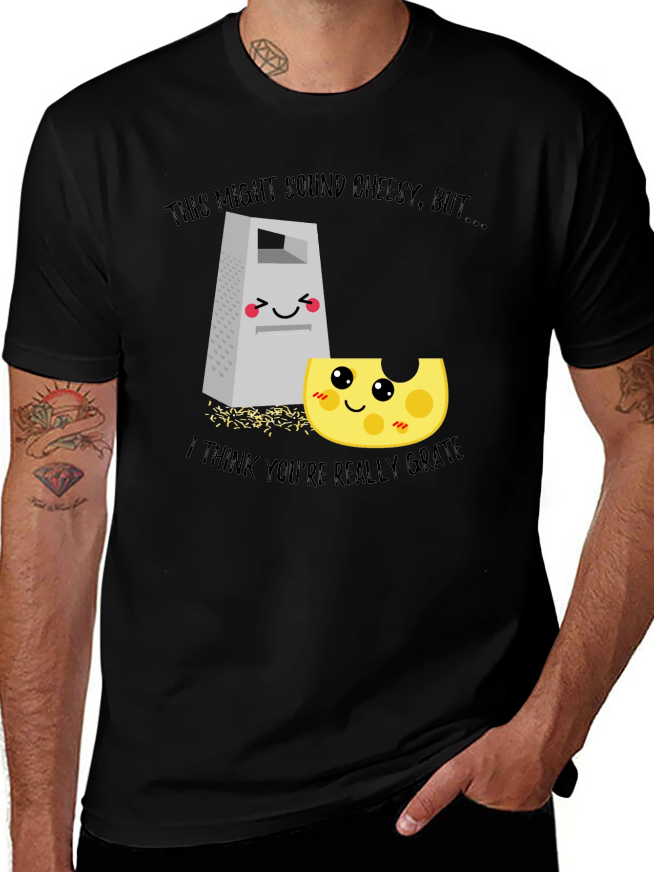 Variant 24 of Funny "Cheesy Grate" Graphic T-Shirt