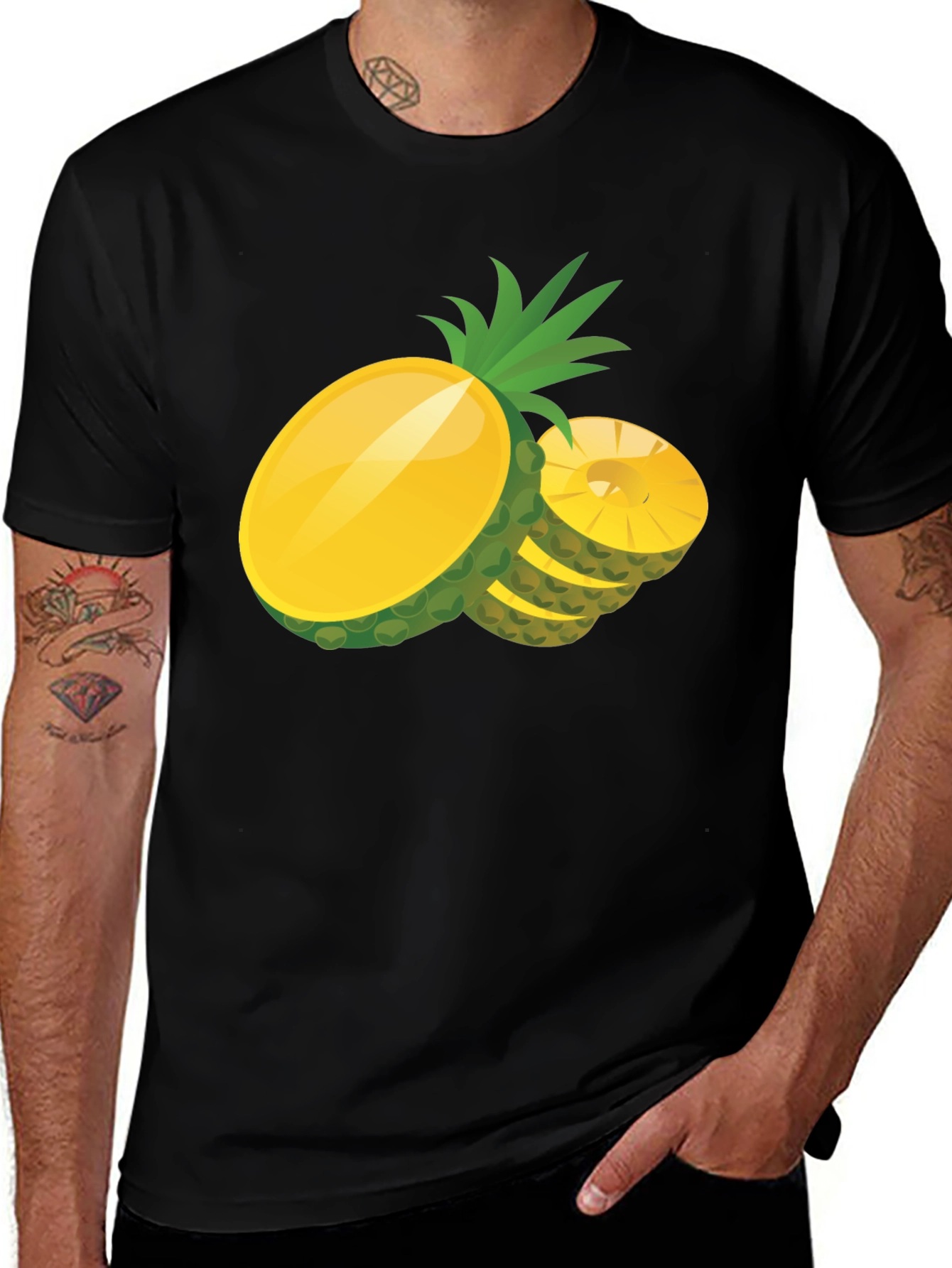 Variant 24 of Pineapple Graphic T-Shirt - Tropical Fruit Design