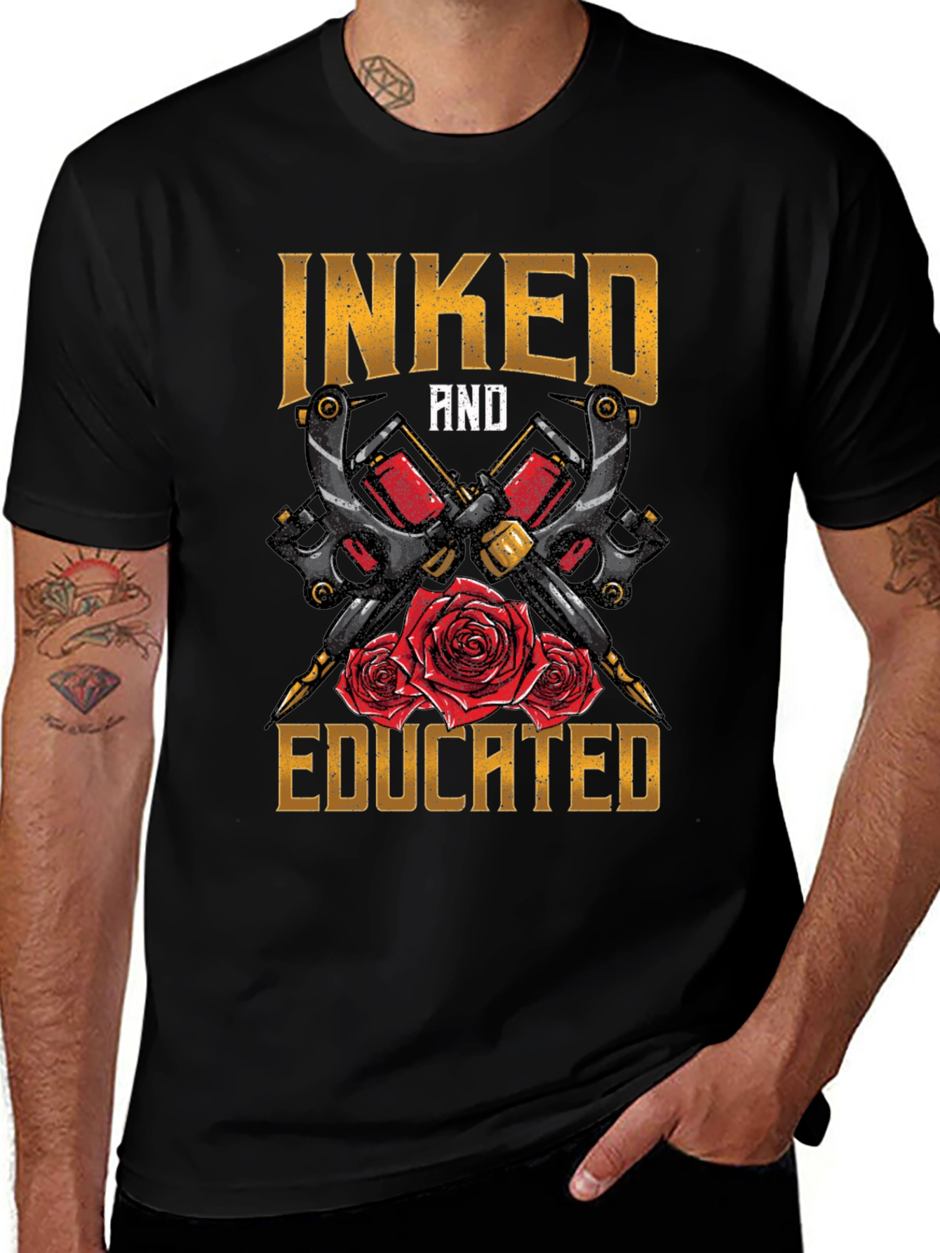 Variant 20 of Inked and Educated Tattoo Artist T-Shirt