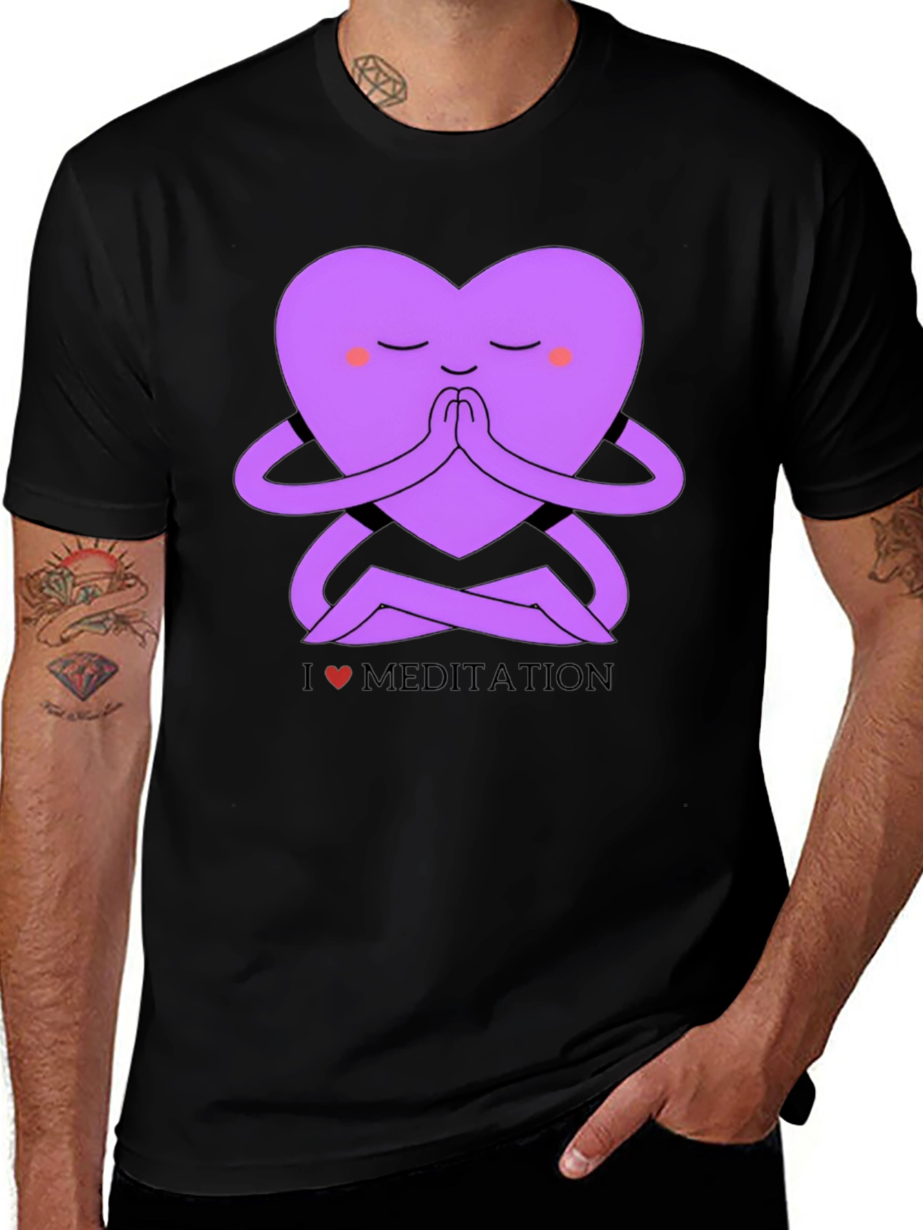 Variant 21 of I Love Meditation Graphic T-Shirt