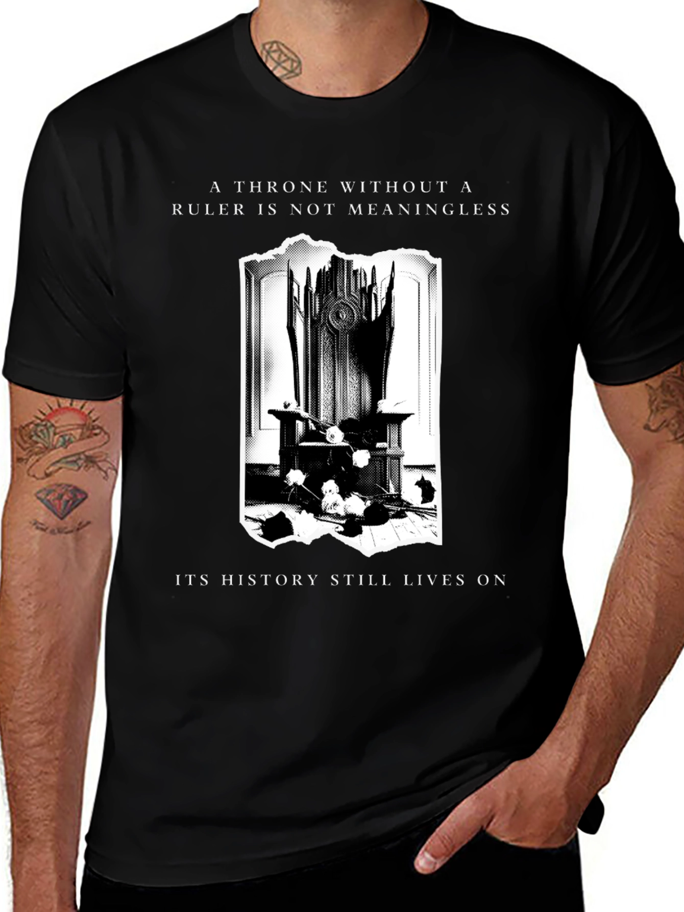 Variant 4 of Throne History T-Shirt - Meaningful Rulerless Design