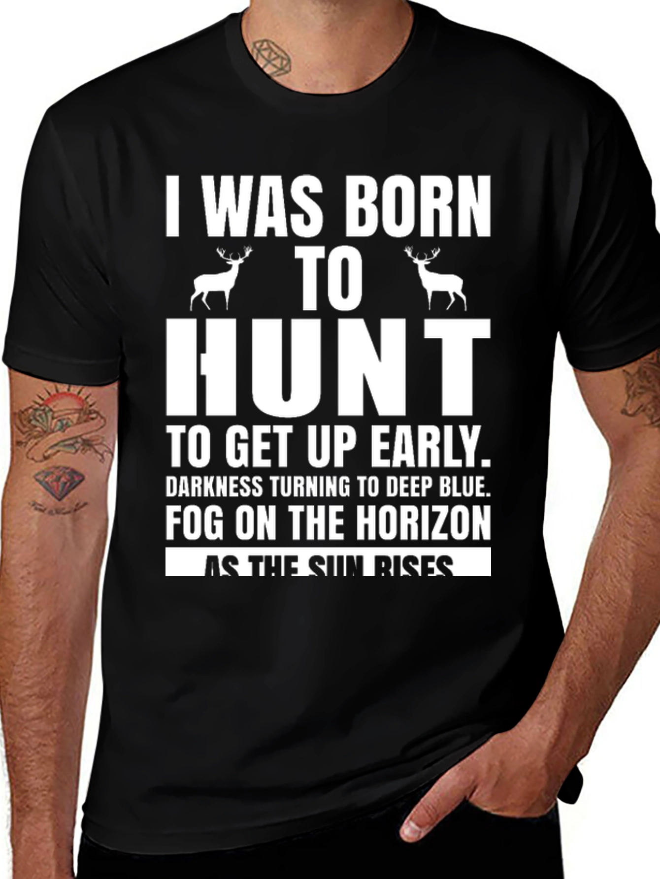 Variant 26 of Born to Hunt T-Shirt - Deer Hunting Tee