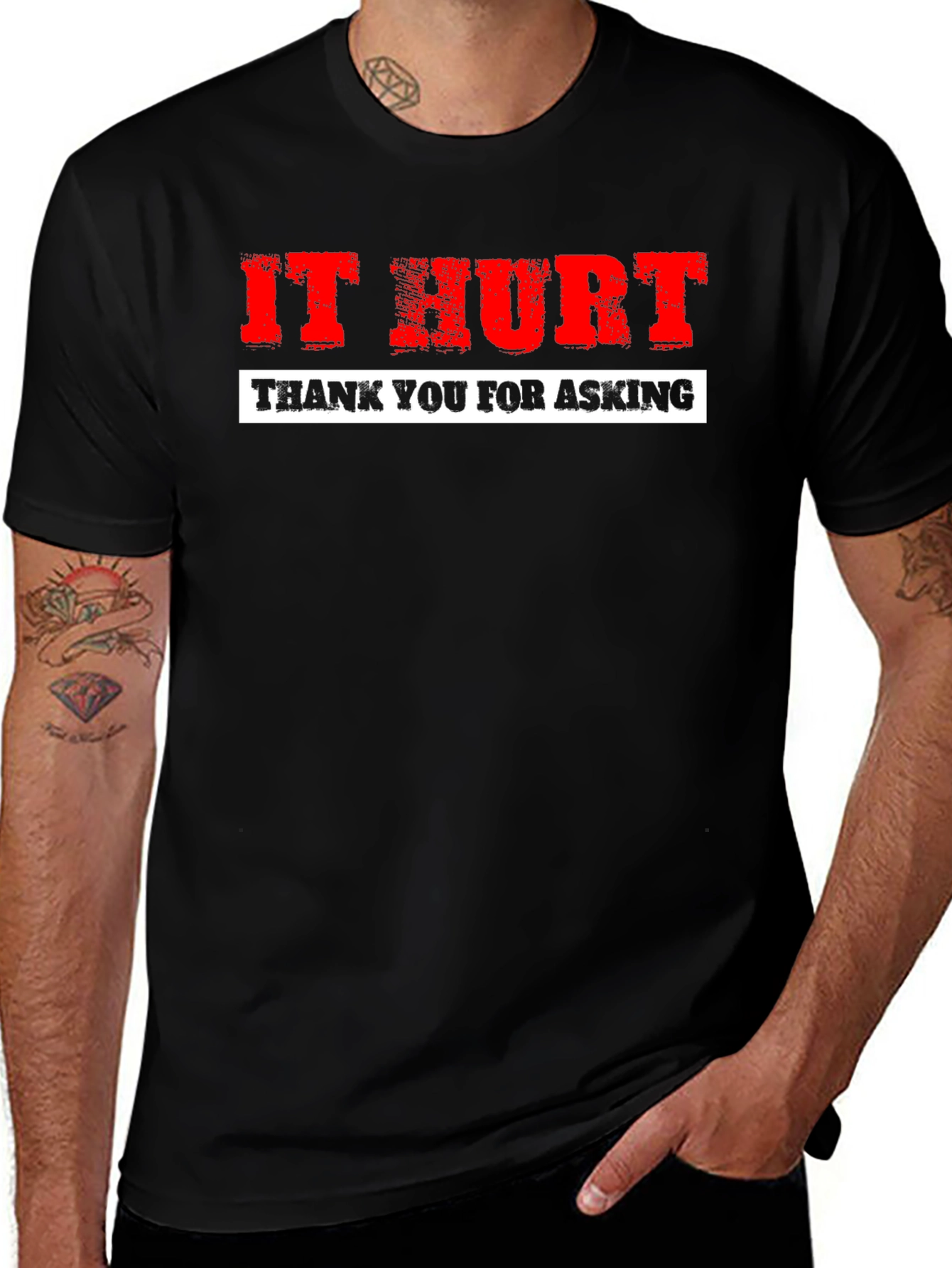 Variant 18 of It Hurt Funny Graphic T-Shirt for Men