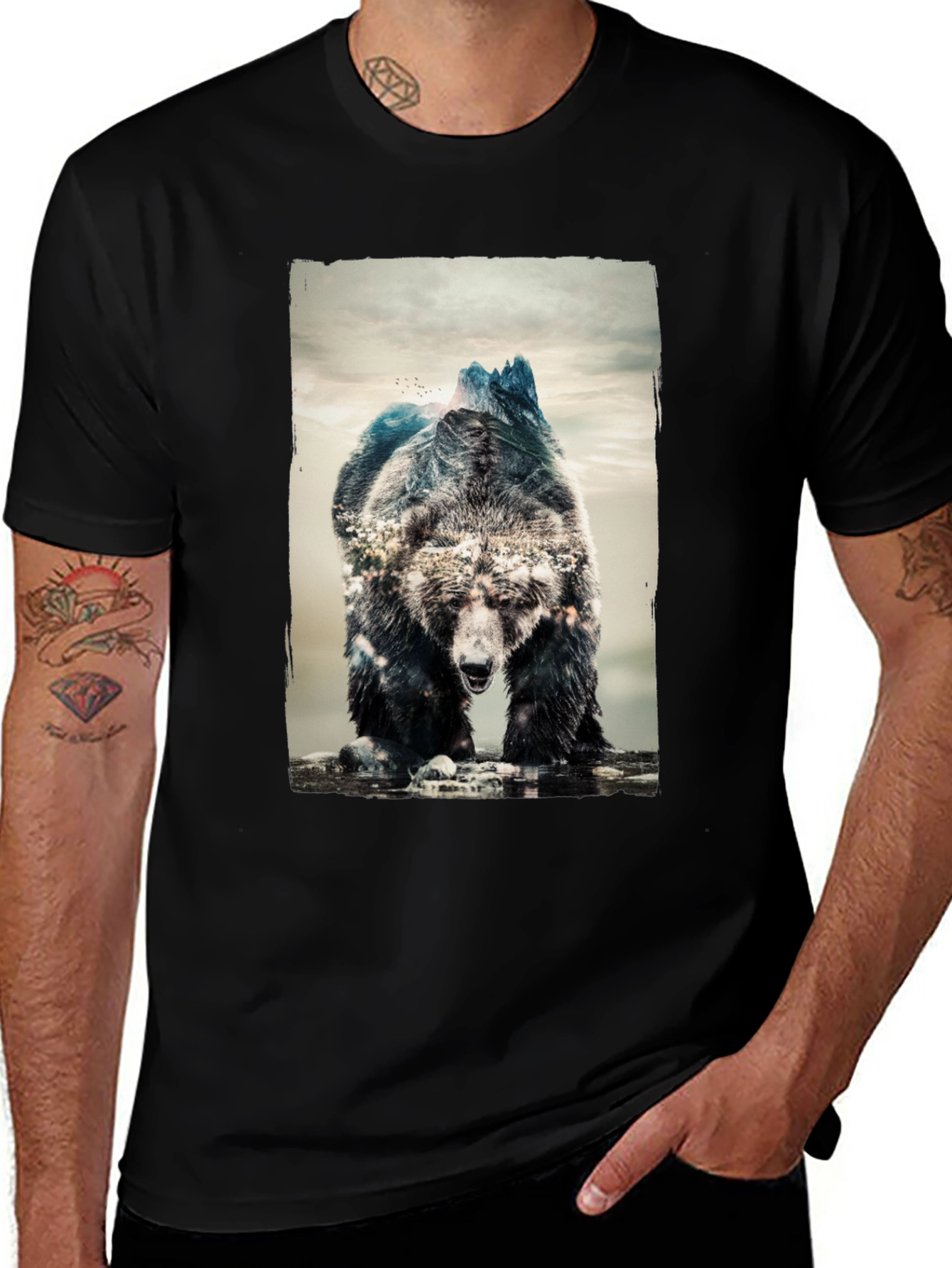 Variant 22 of Bear Mountain Black T-Shirt