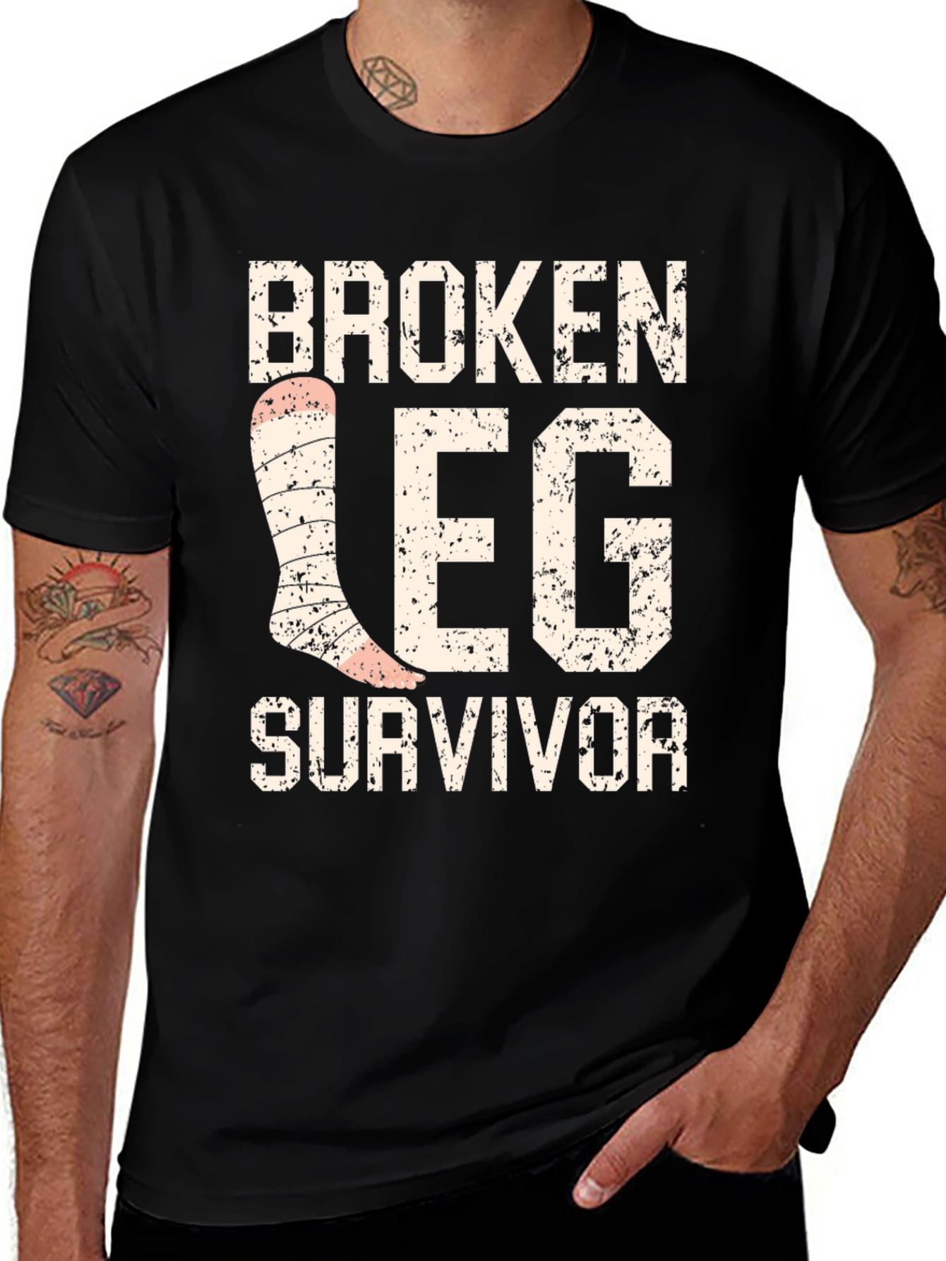 Variant 4 of Broken Leg Survivor T-Shirt