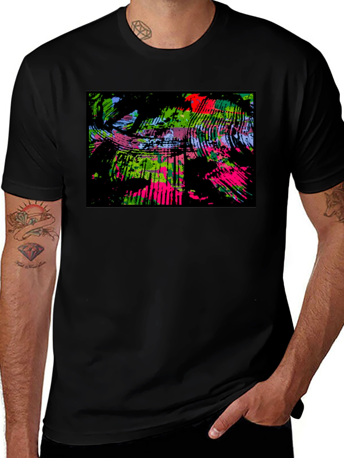 Variant 24 of Abstract Art Black T-Shirt