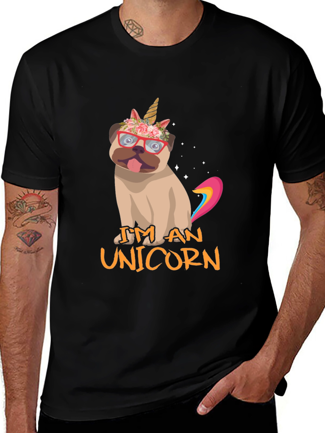 Variant 20 of I'm An Unicorn Pug T-Shirt