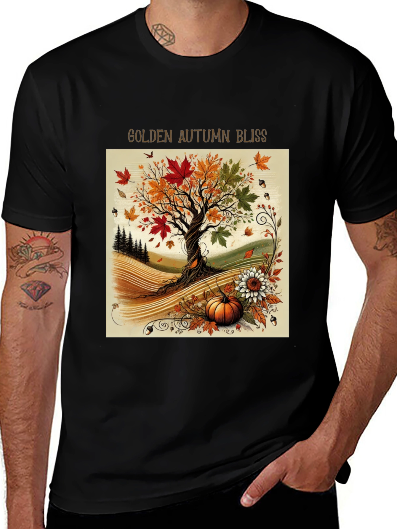 Variant 30 of Golden Autumn Bliss Graphic Tee