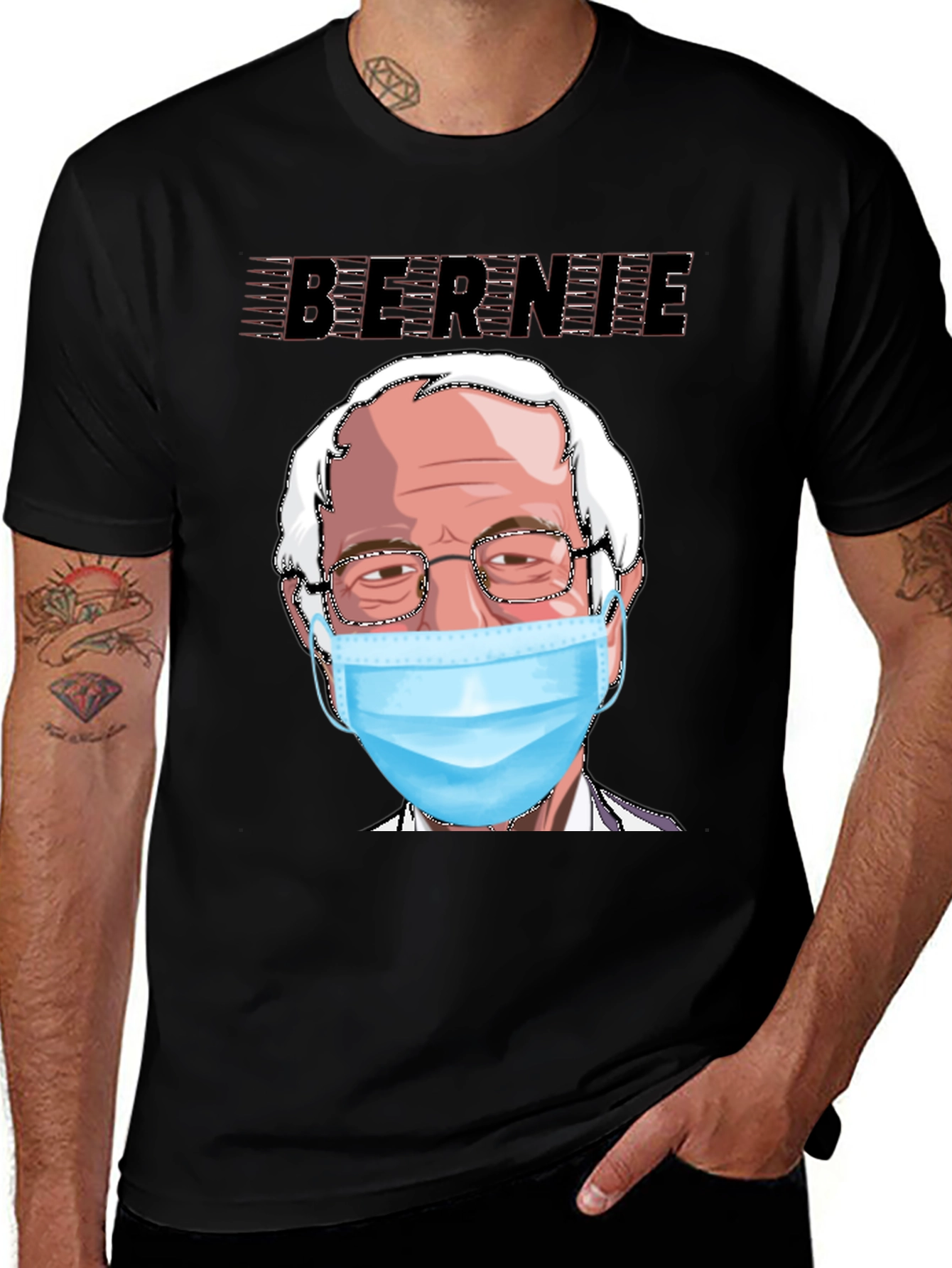 Bernie Mask Graphic Tee - Political Humor T-Shirt