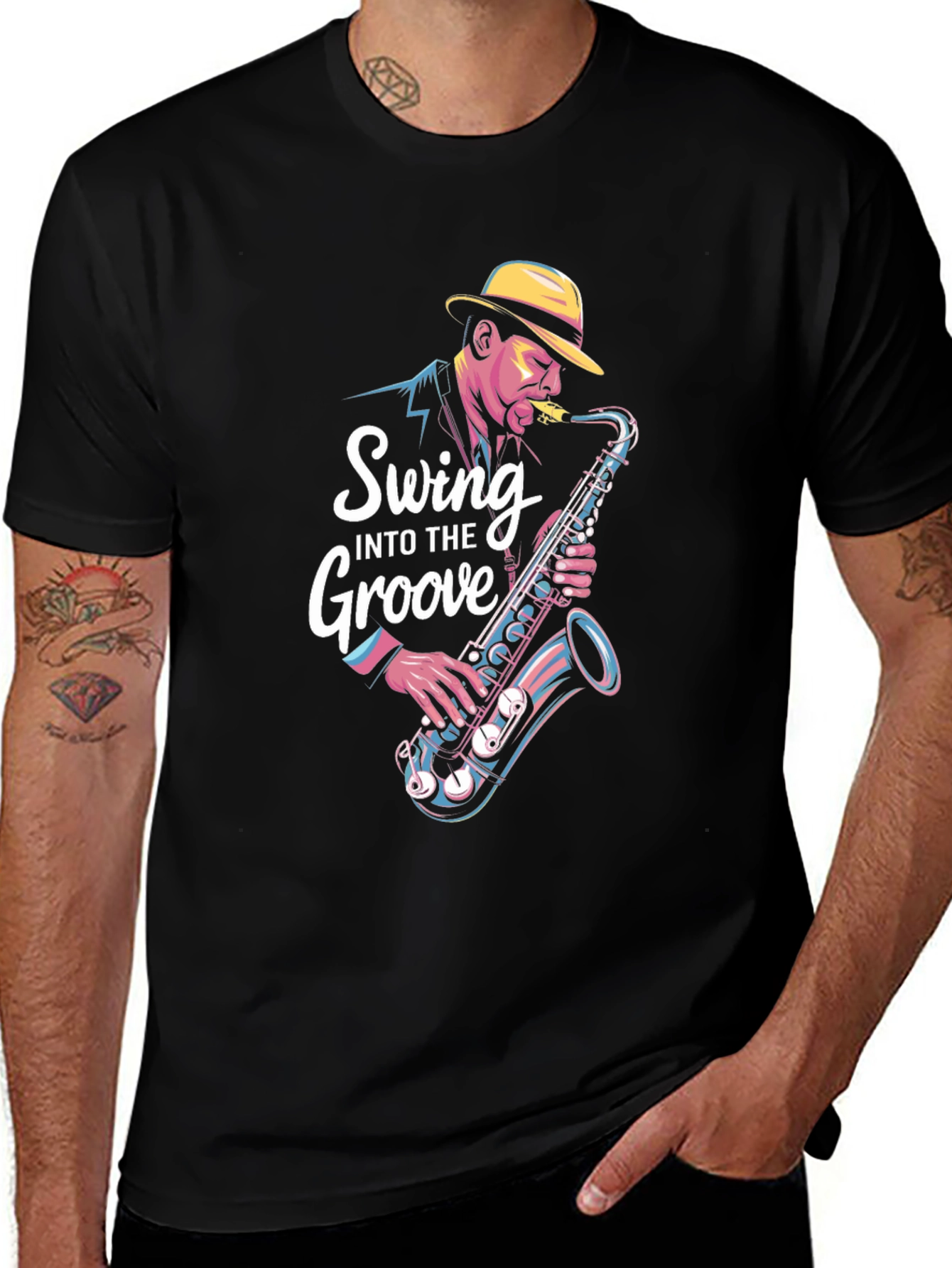 Variant 17 of Swing Into The Groove Black T-Shirt
