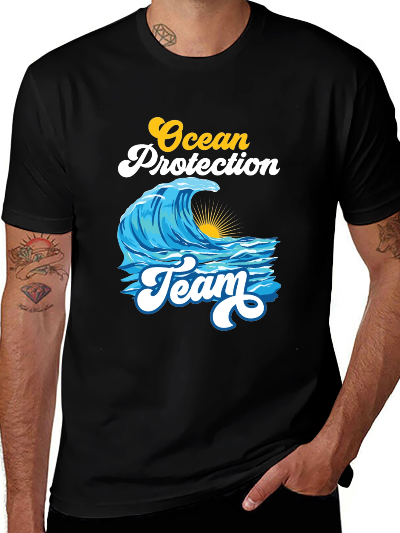 Variant 3 of Ocean Protection Team Black T-Shirt