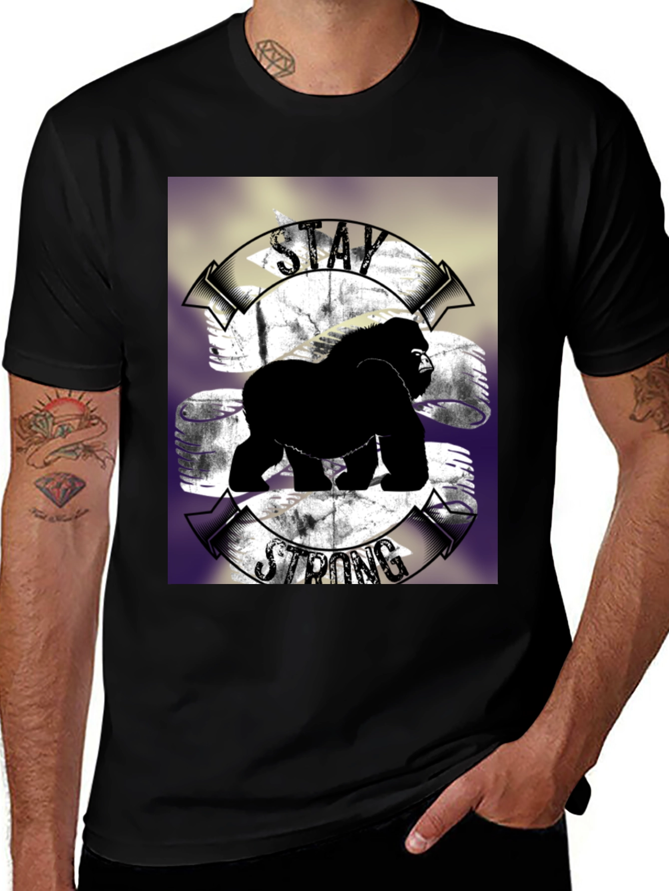 Variant 16 of Stay Strong Gorilla Graphic T-Shirt