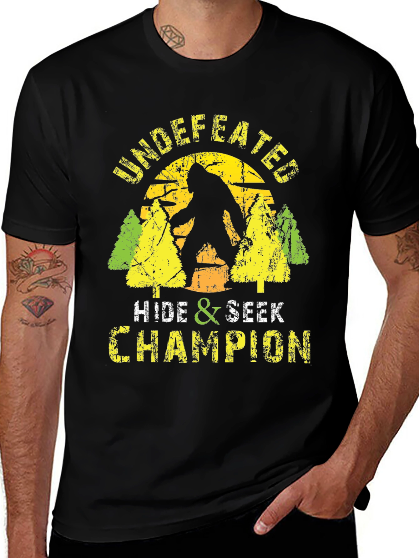 Undefeated Hide & Seek Champion Bigfoot T-Shirt