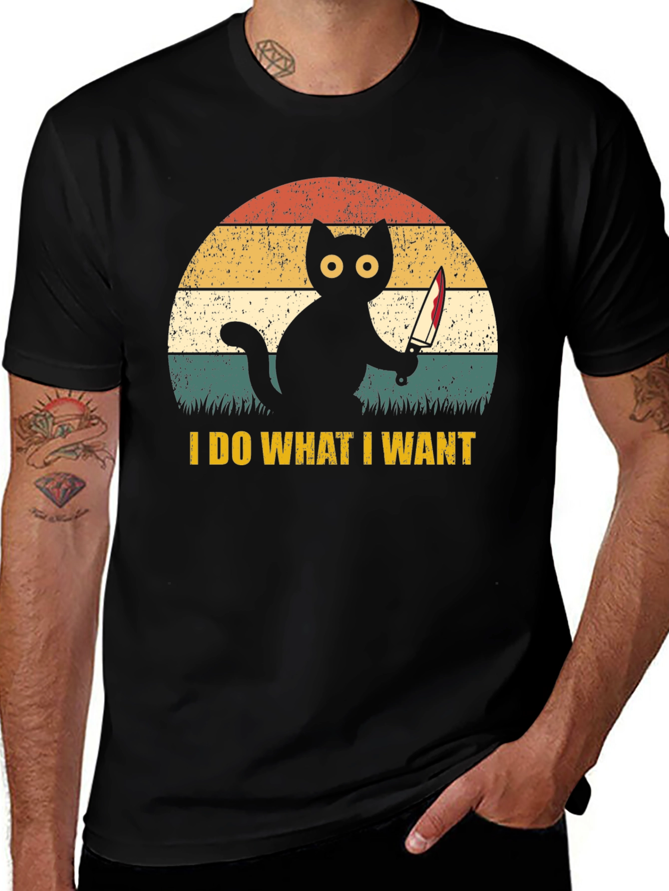 Variant 8 of I Do What I Want Cat Graphic T-Shirt