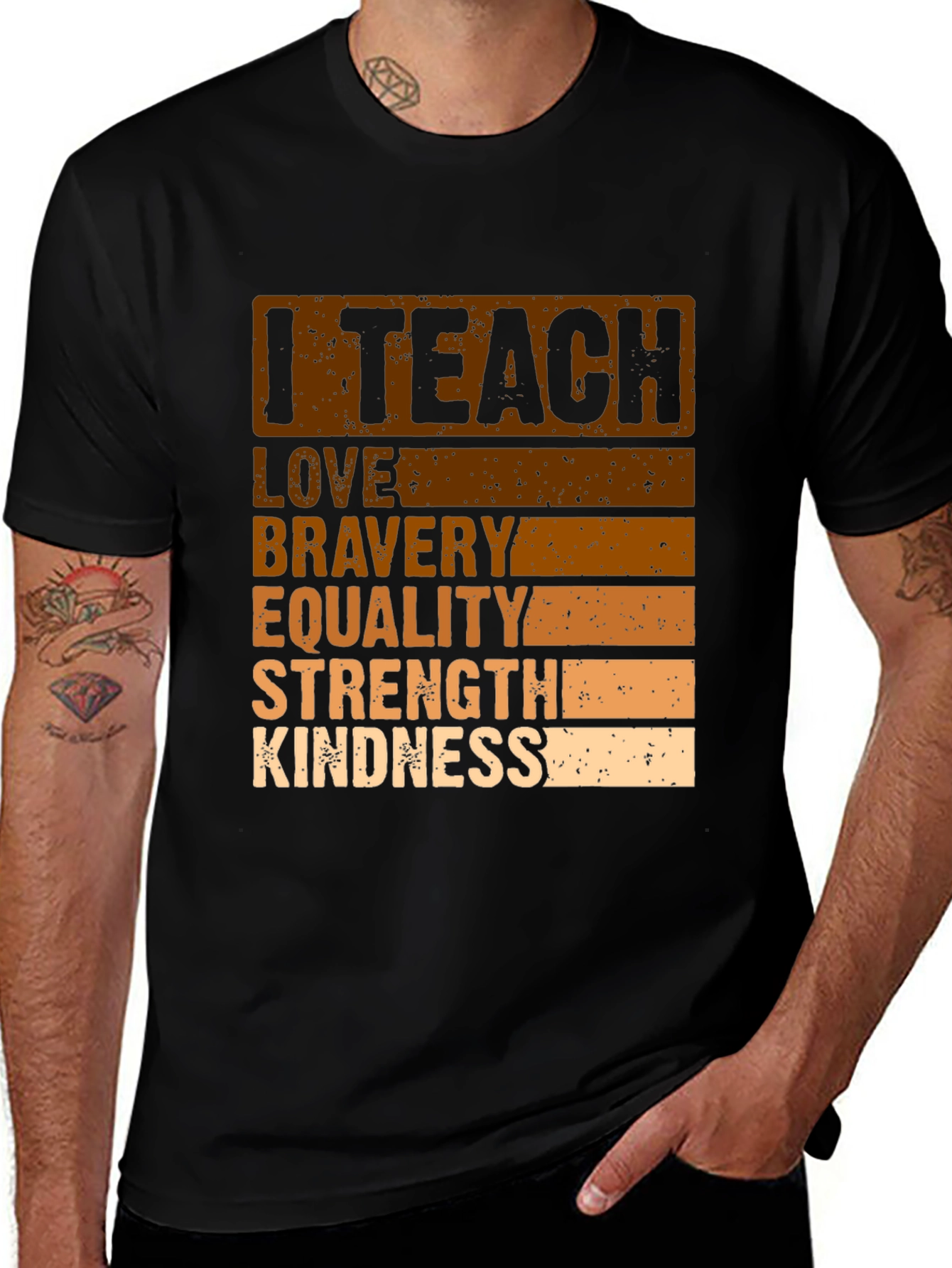 Variant 19 of I Teach Love Bravery T-Shirt Teacher Gift