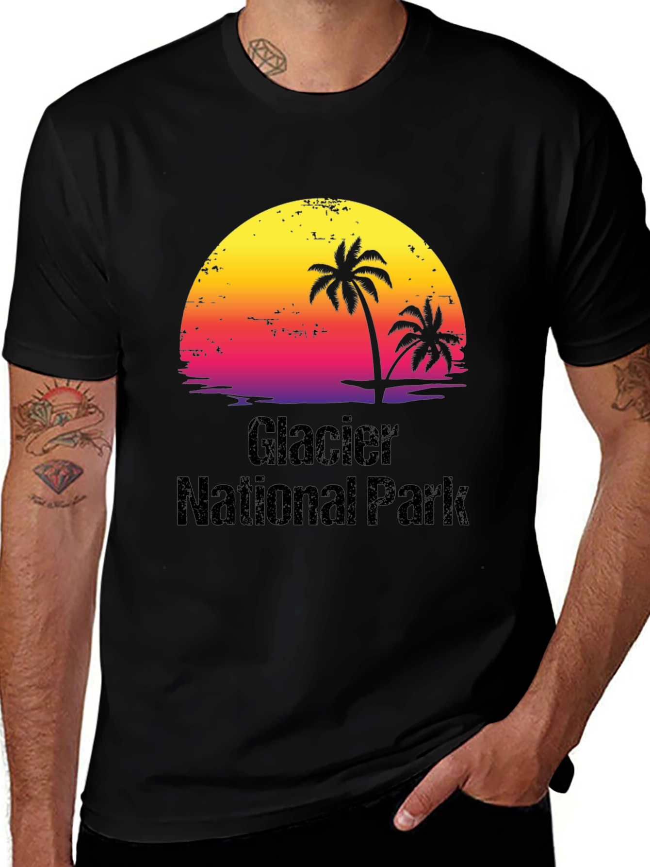 Variant 14 of Glacier National Park Graphic T-Shirt